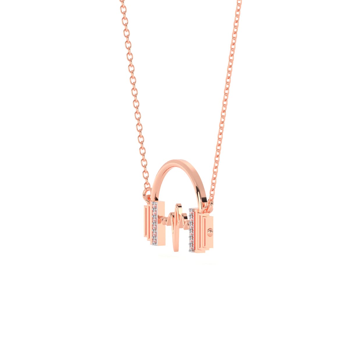 Lyric Beat Gold Music Pendant