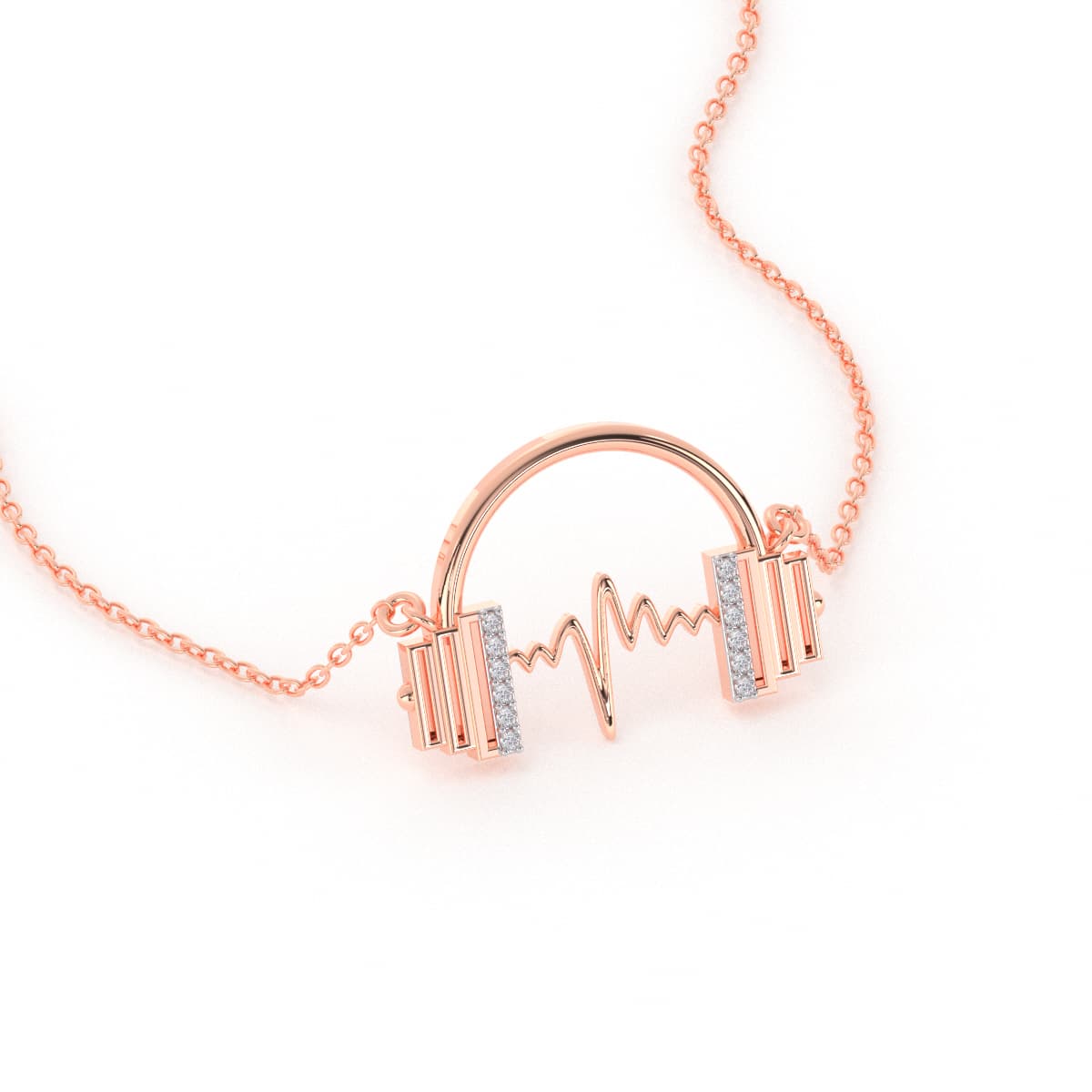 Lyric Beat Gold Music Pendant