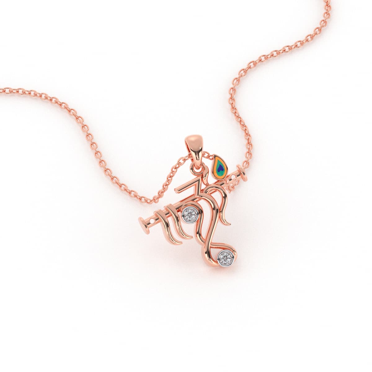 Krishnamurari Om Gold Pendant
