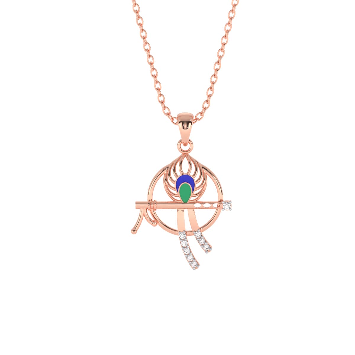 Jagmohan Pankh Gold Pendant