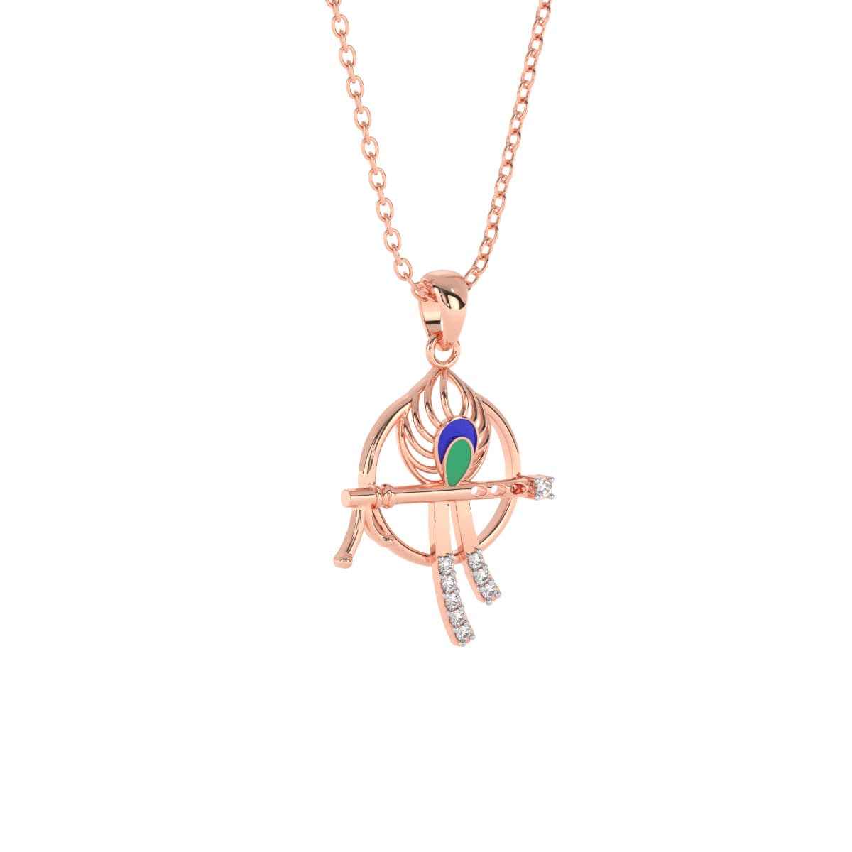 Jagmohan Pankh Gold Pendant