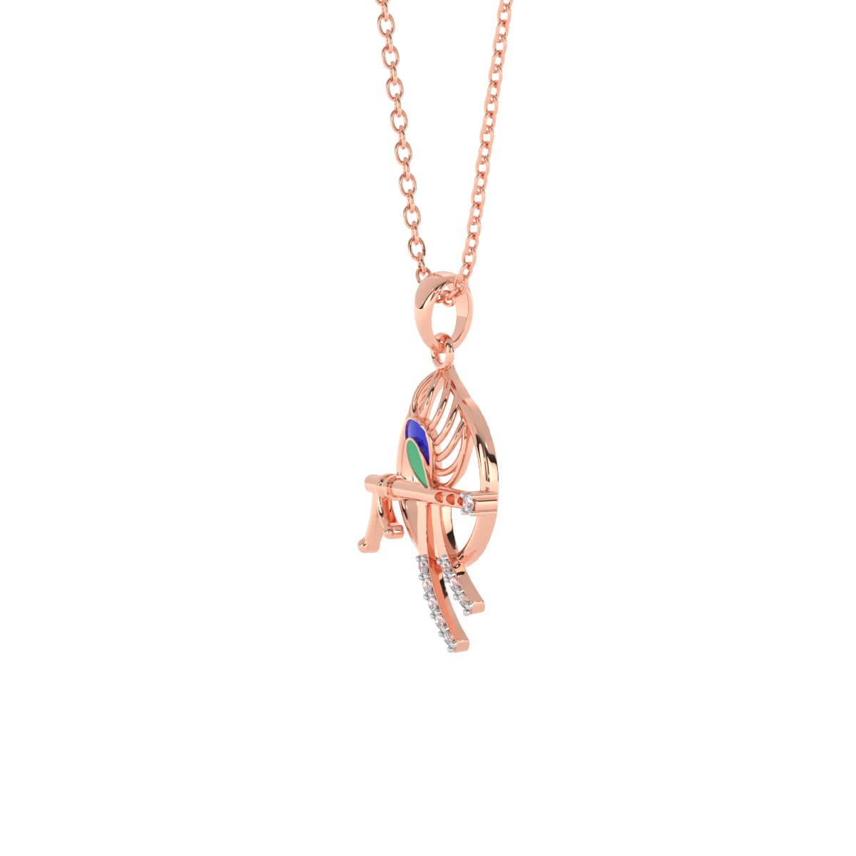 Jagmohan Pankh Gold Pendant