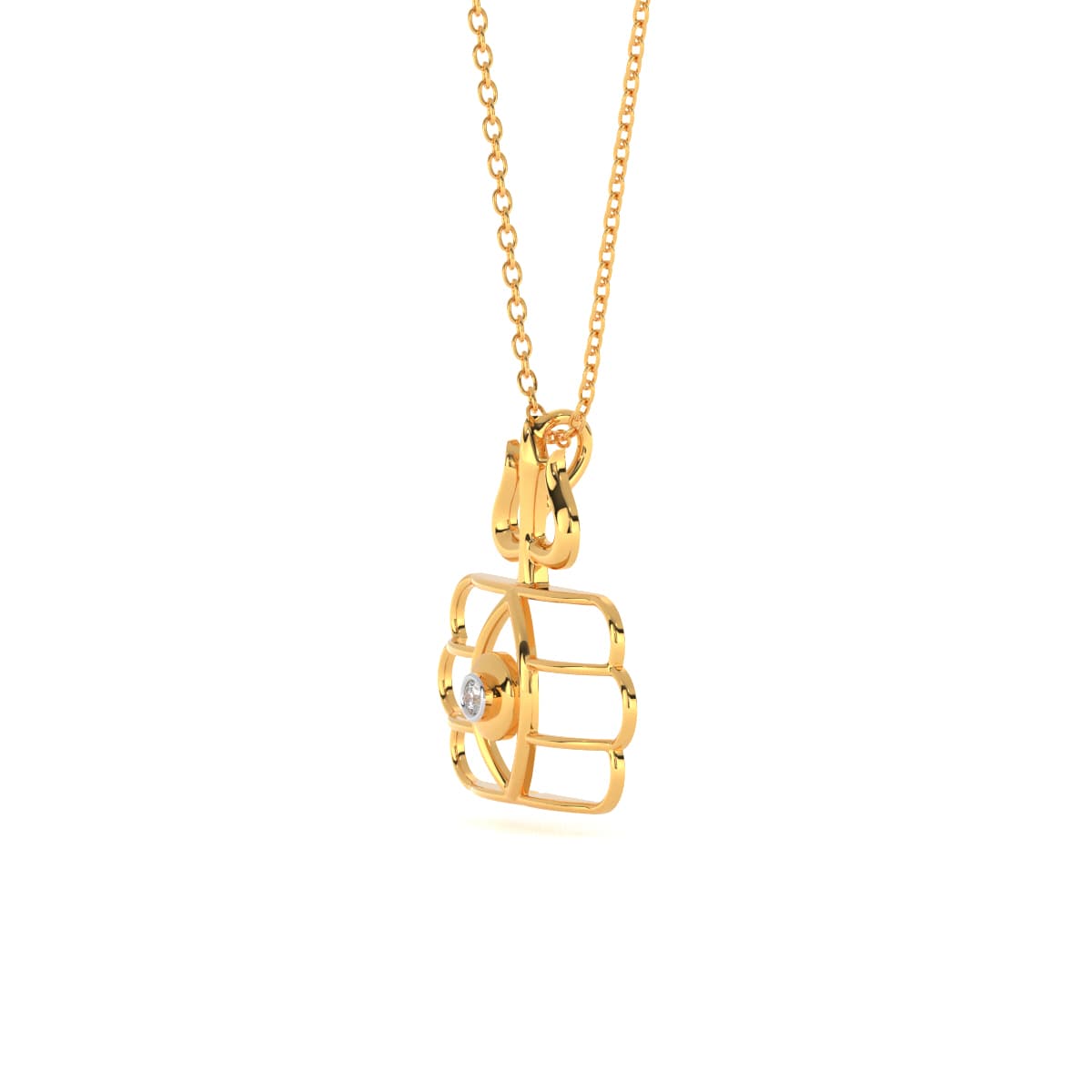Shiv Third Eye Trishul Gold Pendant