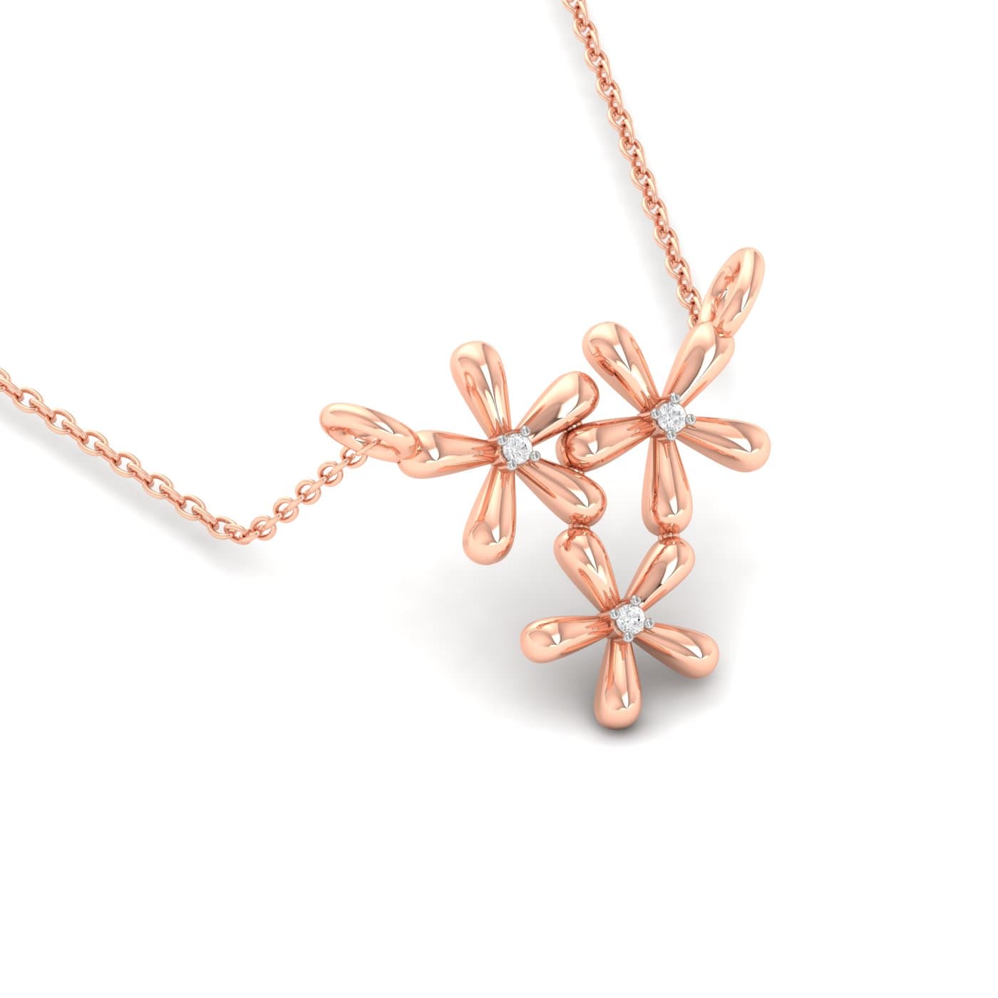 Indigo Diamond Fleur Pendant