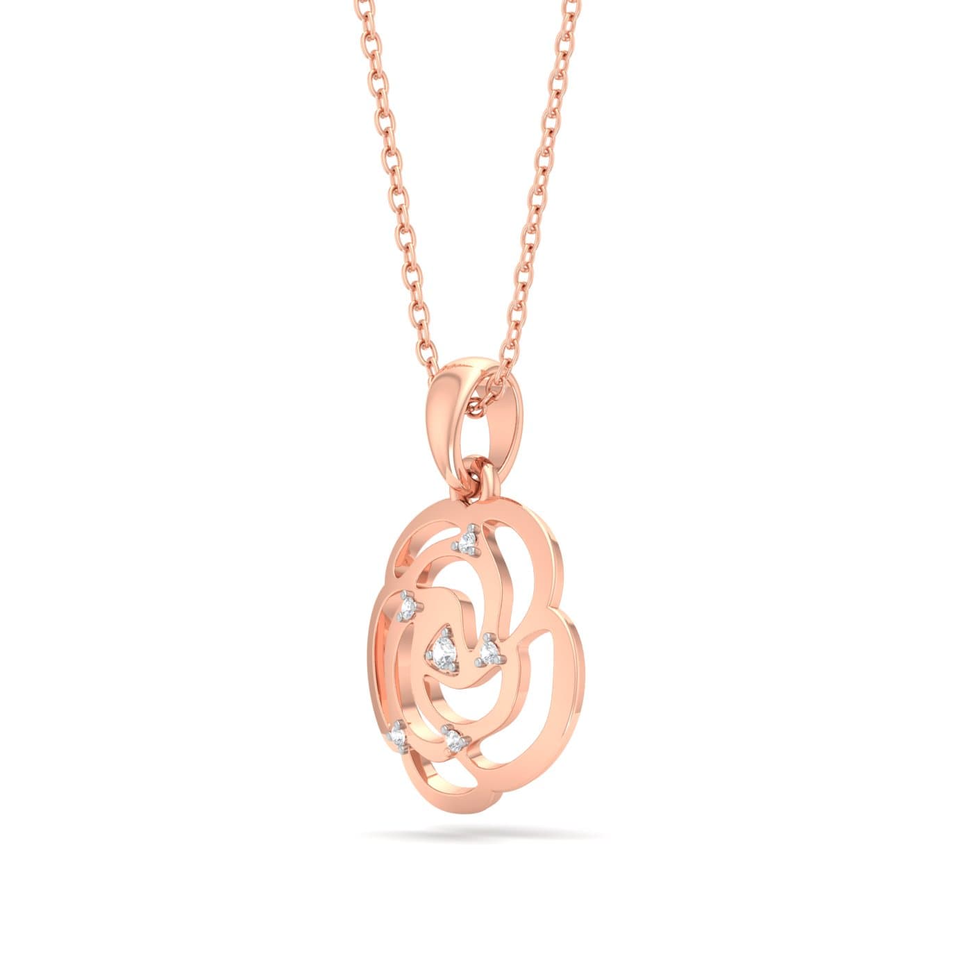 Rosette Diamond Pendant