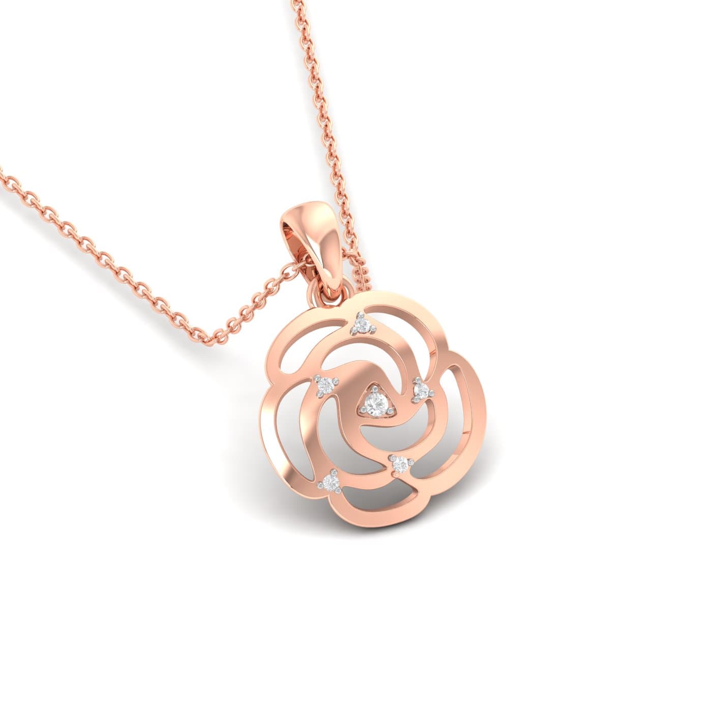 Rosette Diamond Pendant