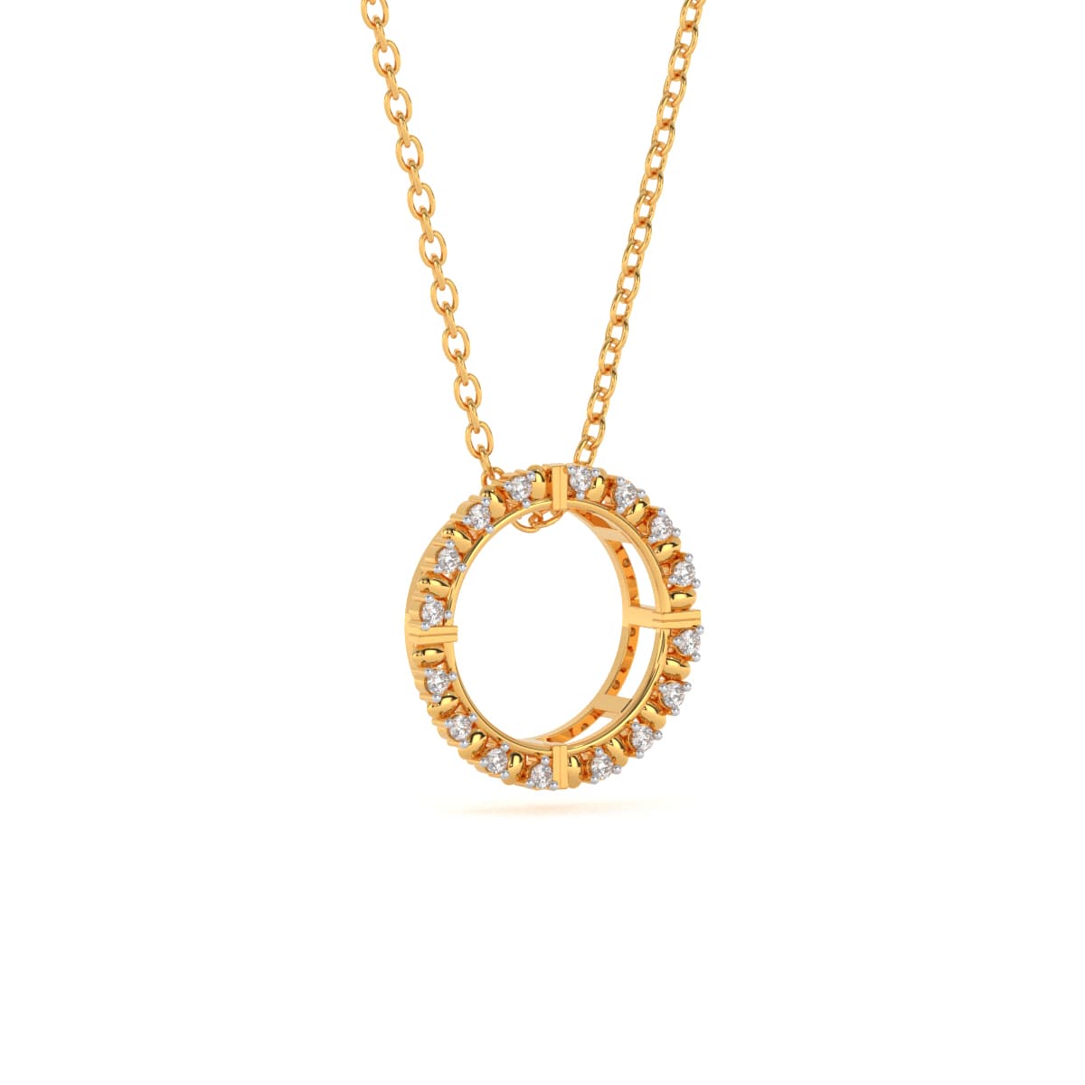 Esther Circle Diamond Pendant