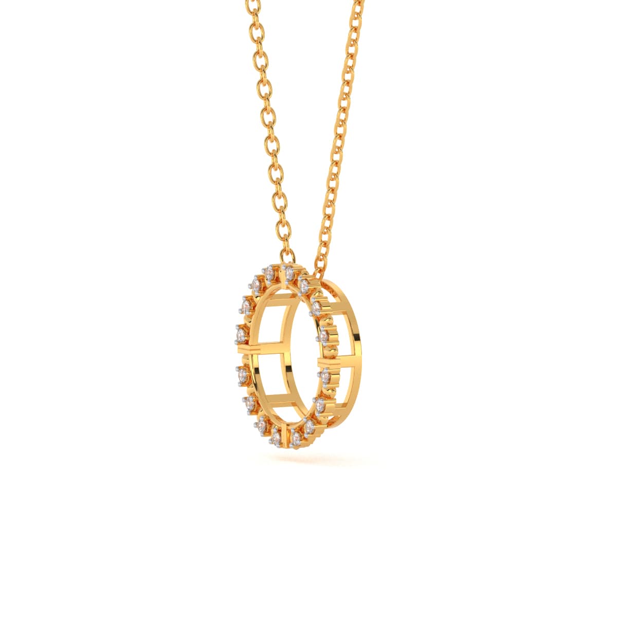 Esther Circle Diamond Pendant