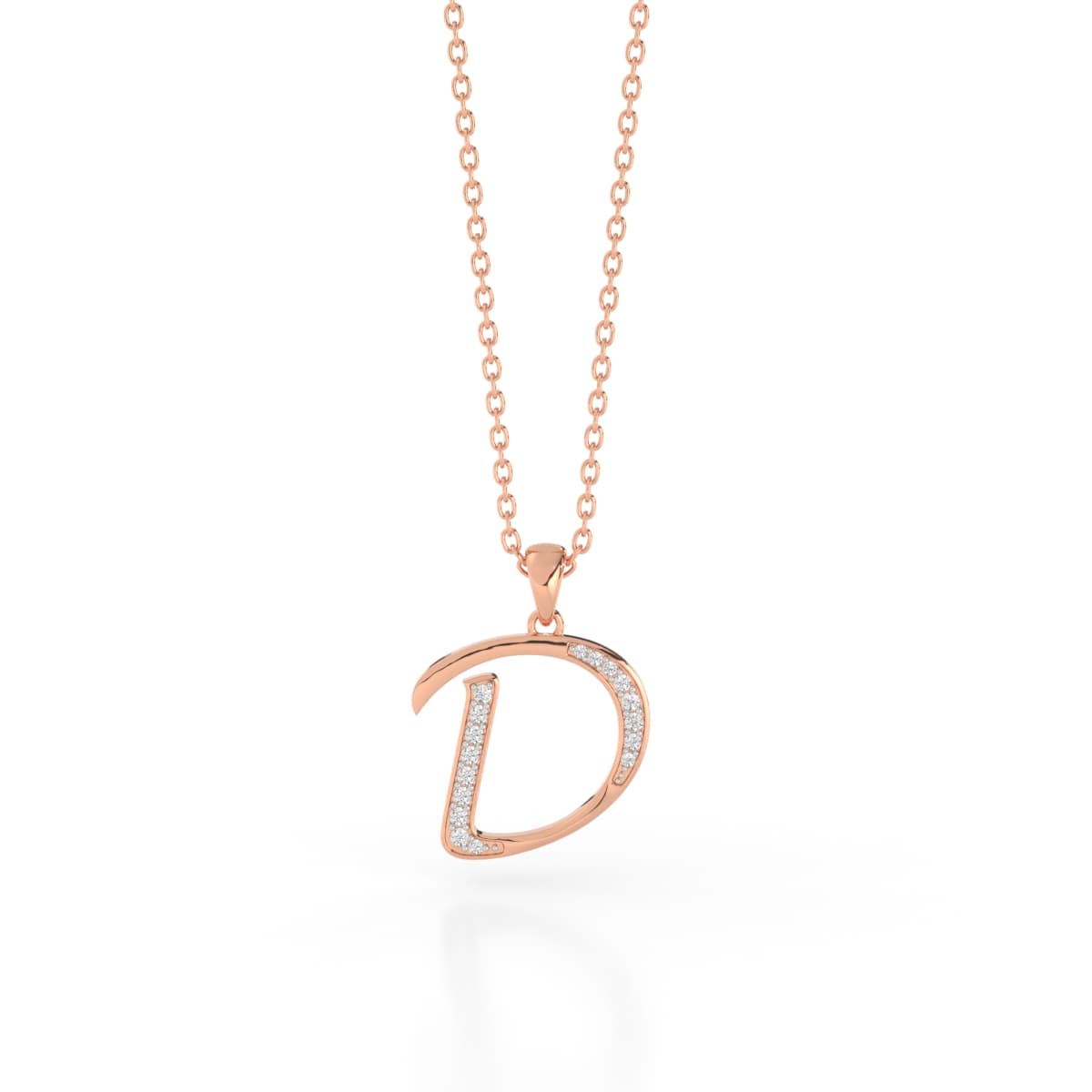 Dazzling D Alphabet Diamond Pendant
