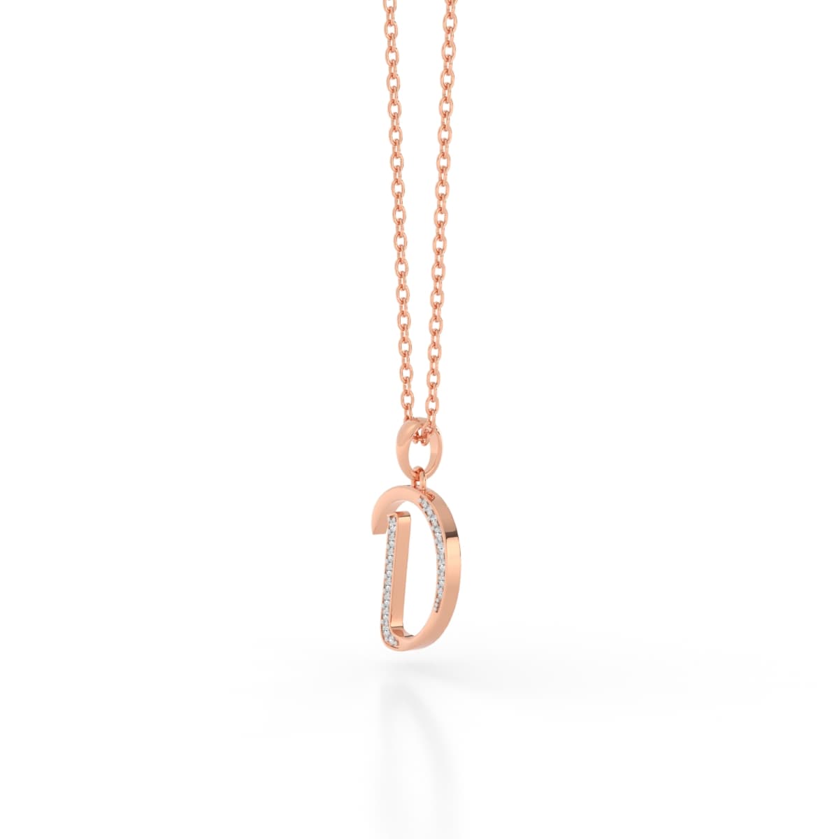 Dazzling D Alphabet Diamond Pendant
