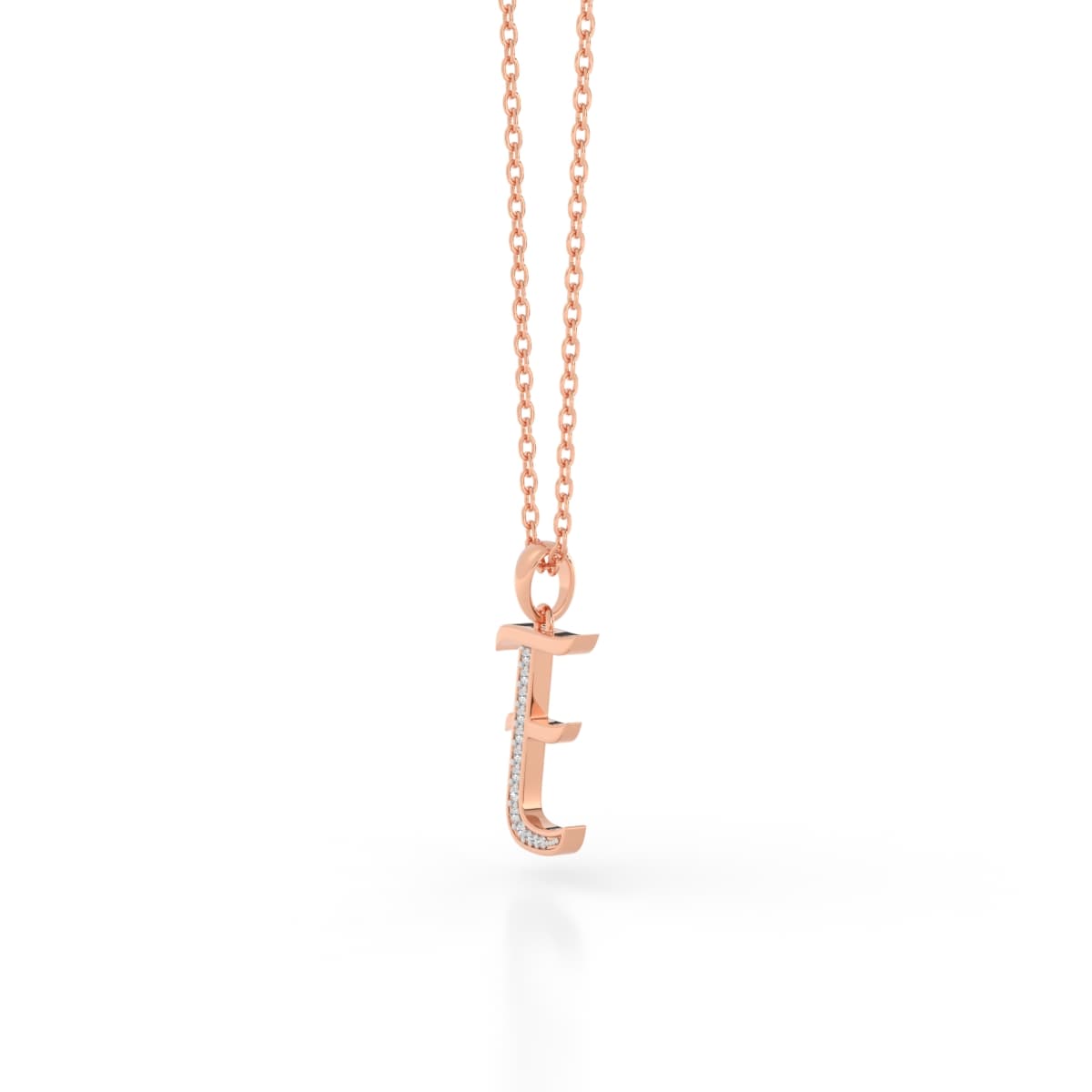 Edgy E Letter Diamond Pendant