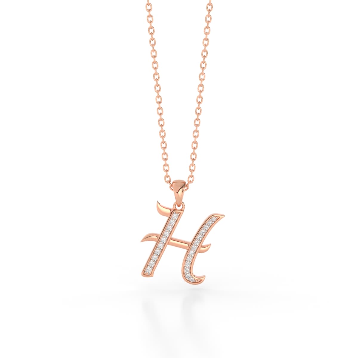 Personalized H Letter Diamond Pendant