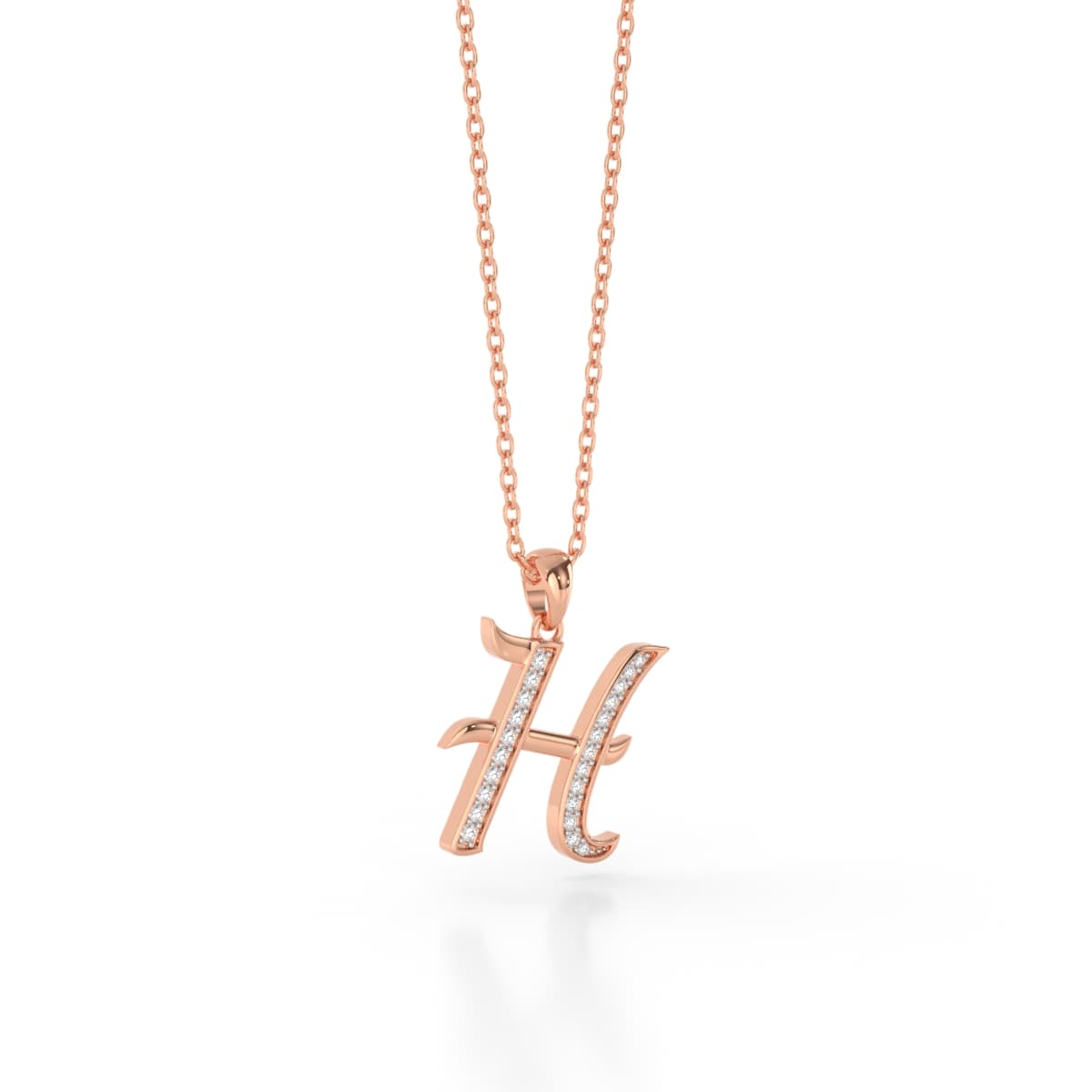 Personalized H Letter Diamond Pendant