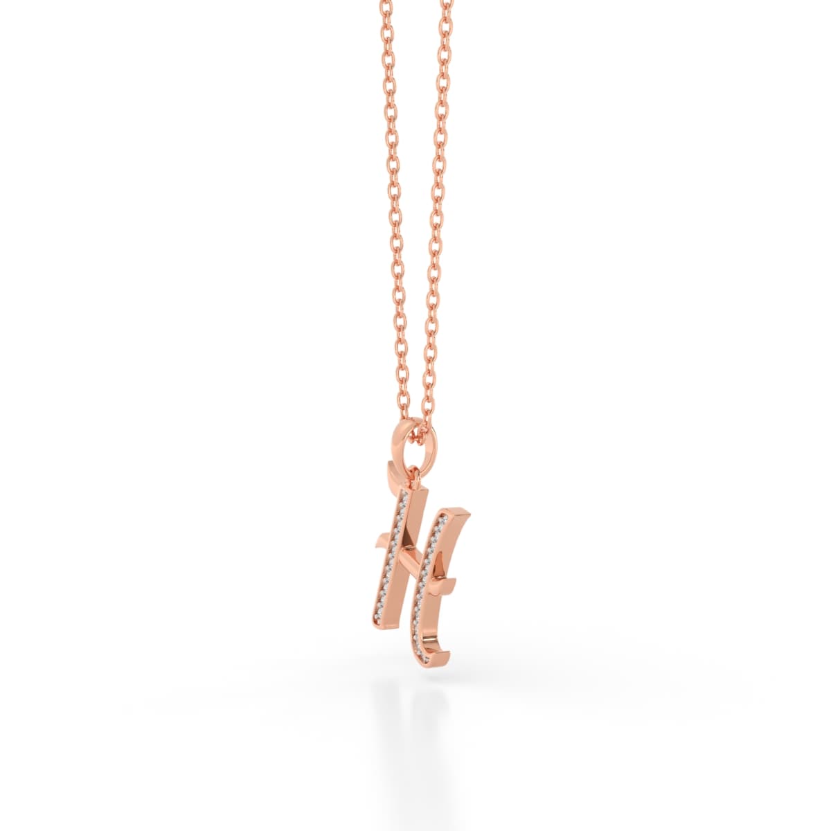 Personalized H Letter Diamond Pendant