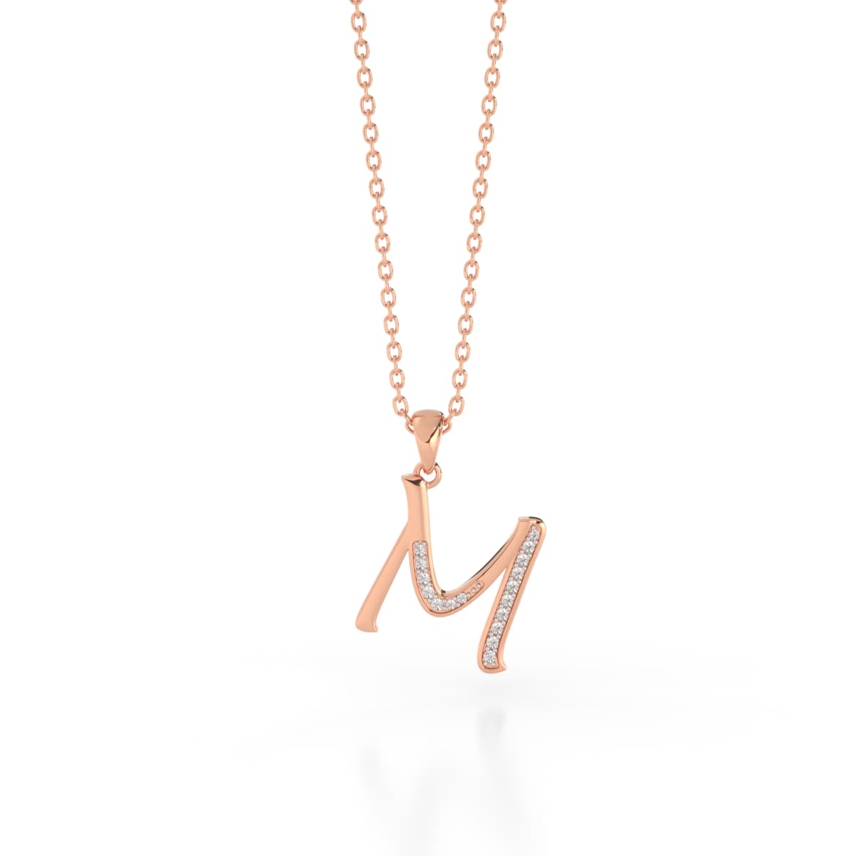 Magnificent M Letter Diamond Pendant