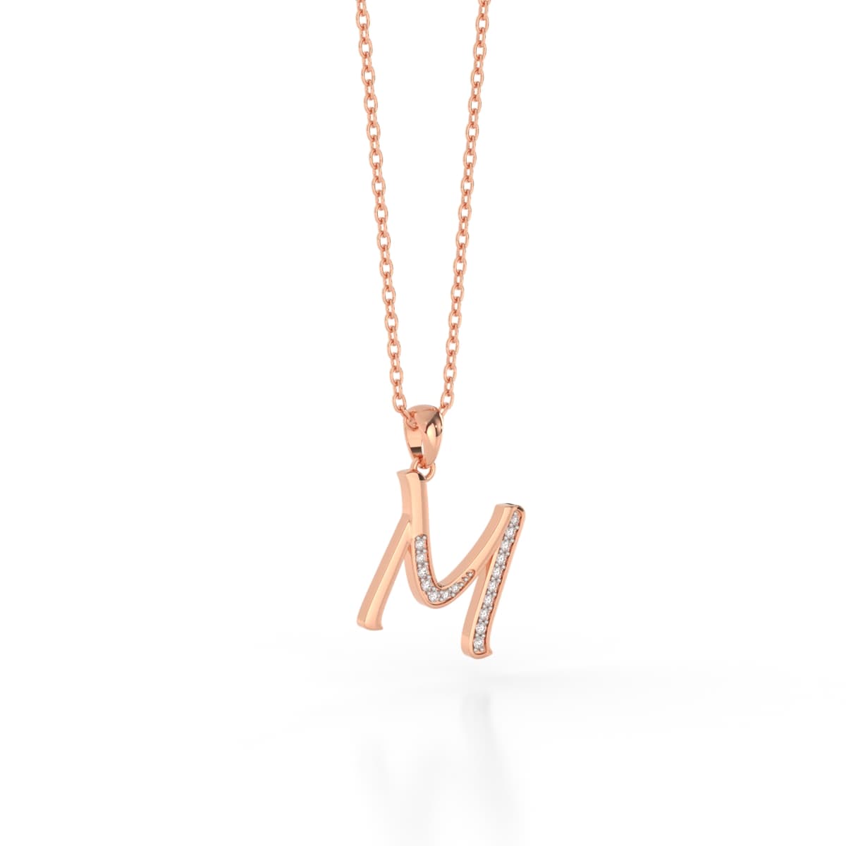 Magnificent M Letter Diamond Pendant
