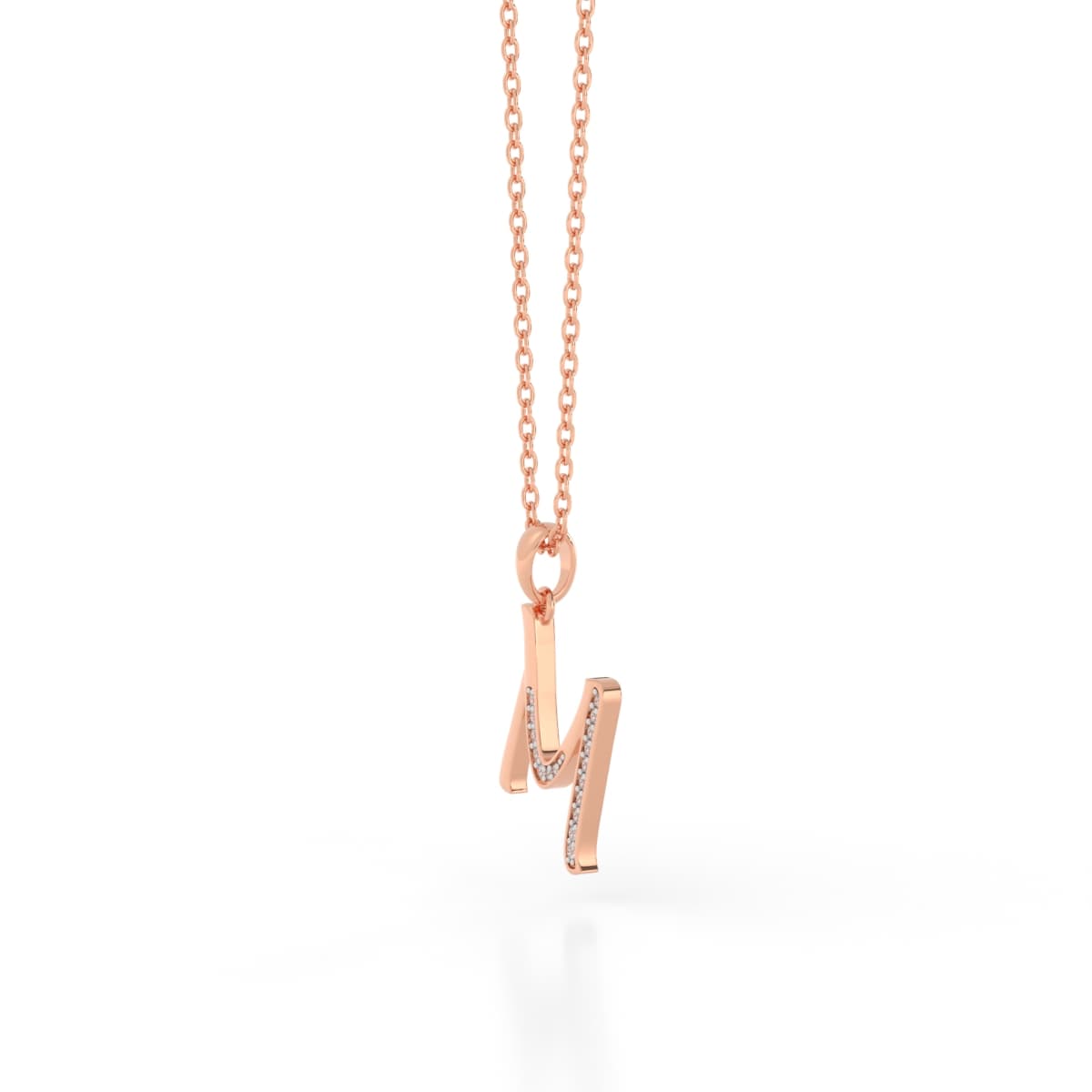 Magnificent M Letter Diamond Pendant