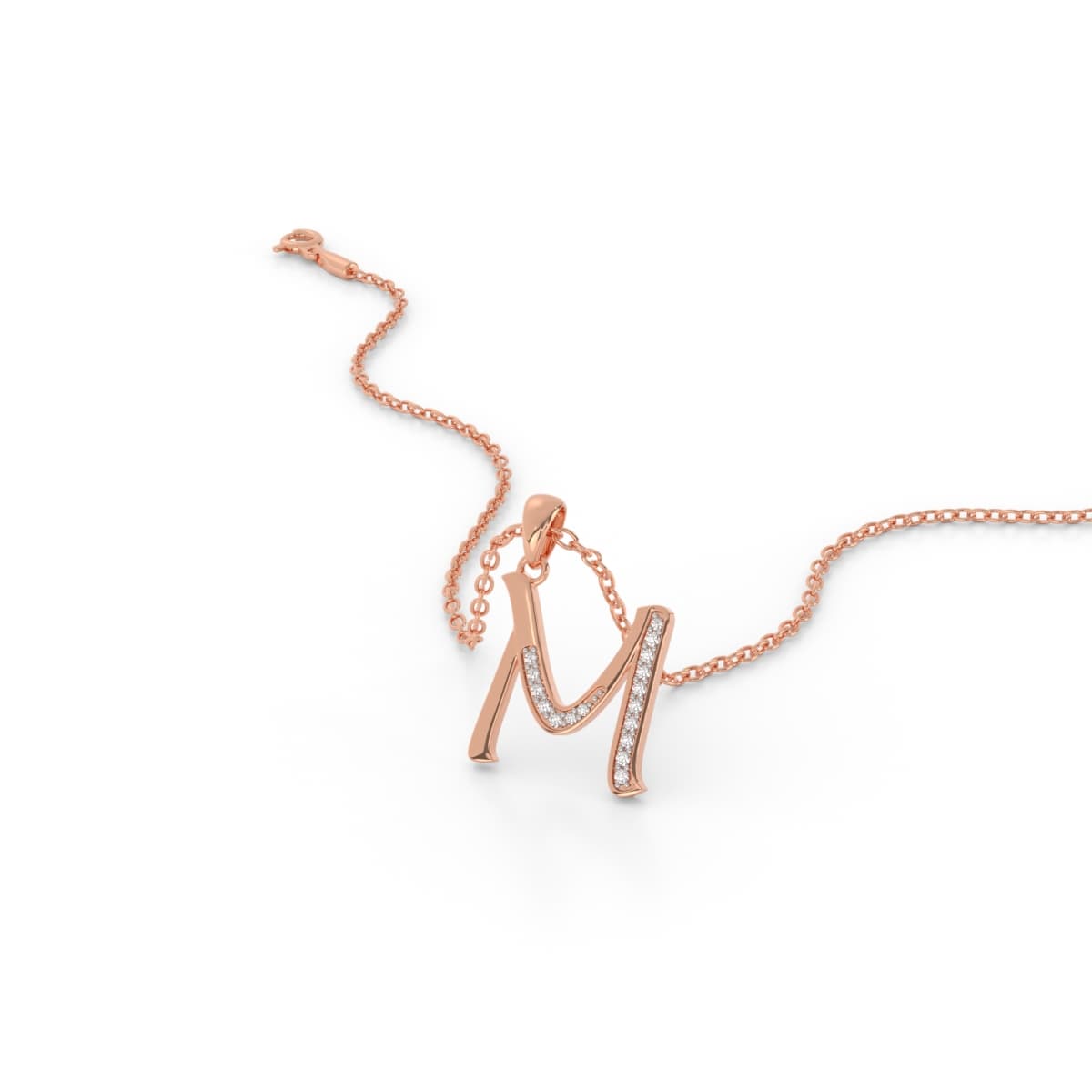 Magnificent M Letter Diamond Pendant