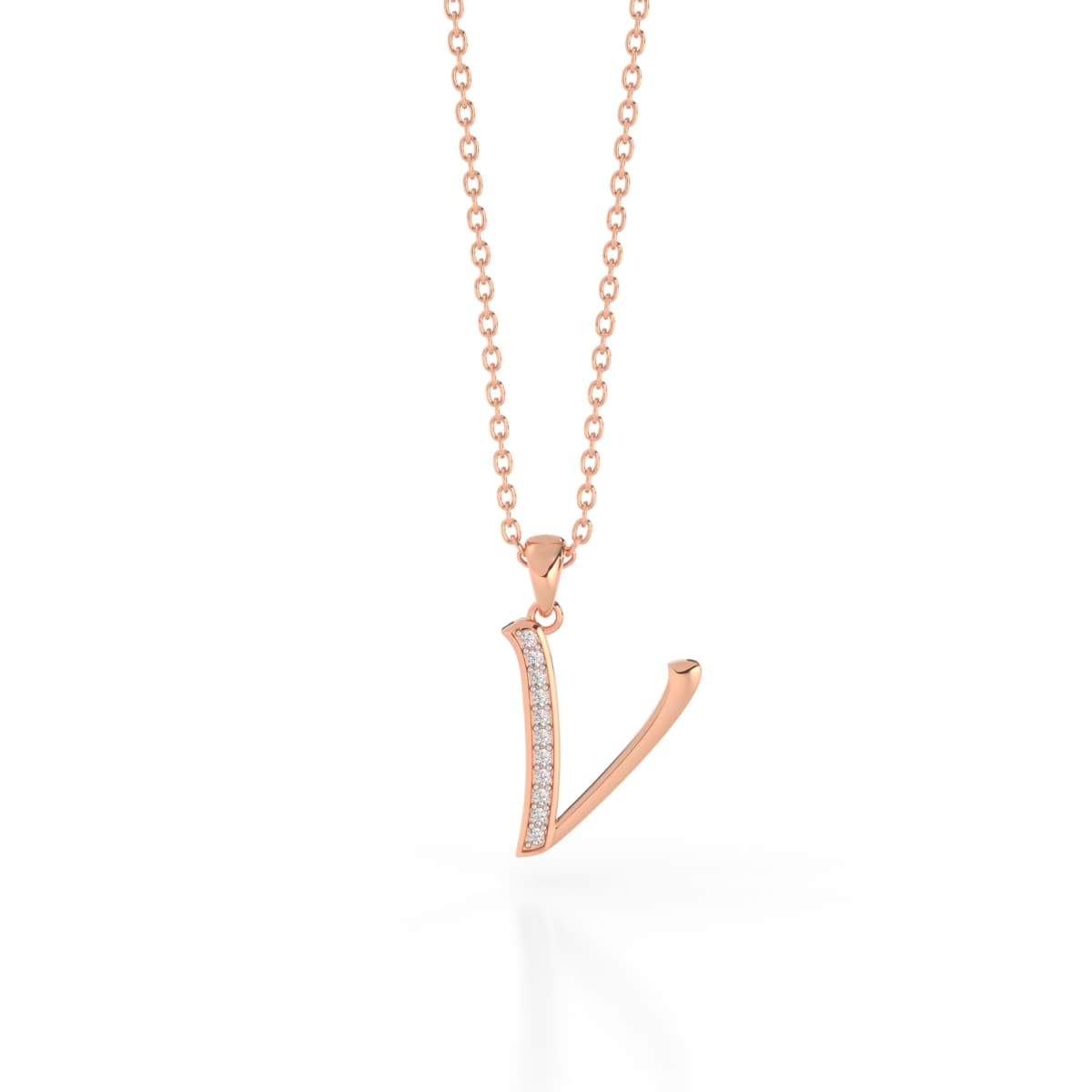 Sparkling V Diamond Pendant