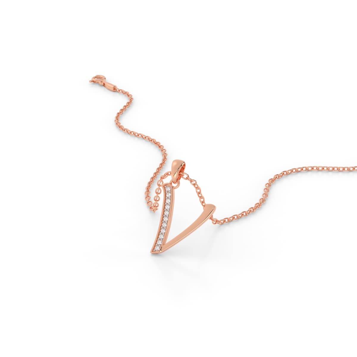 Sparkling V Diamond Pendant