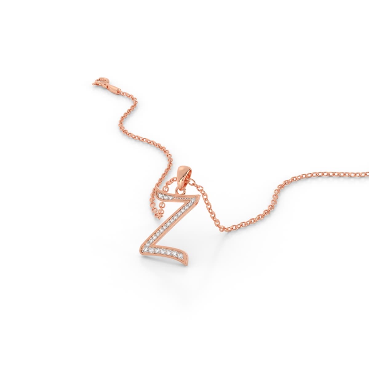 Zigzag Z Diamond Pendant