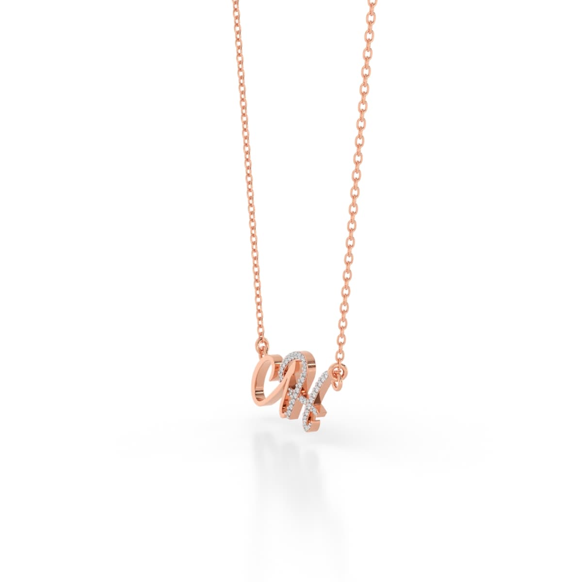 Together In Fate AH Alphabet Gold Pendant