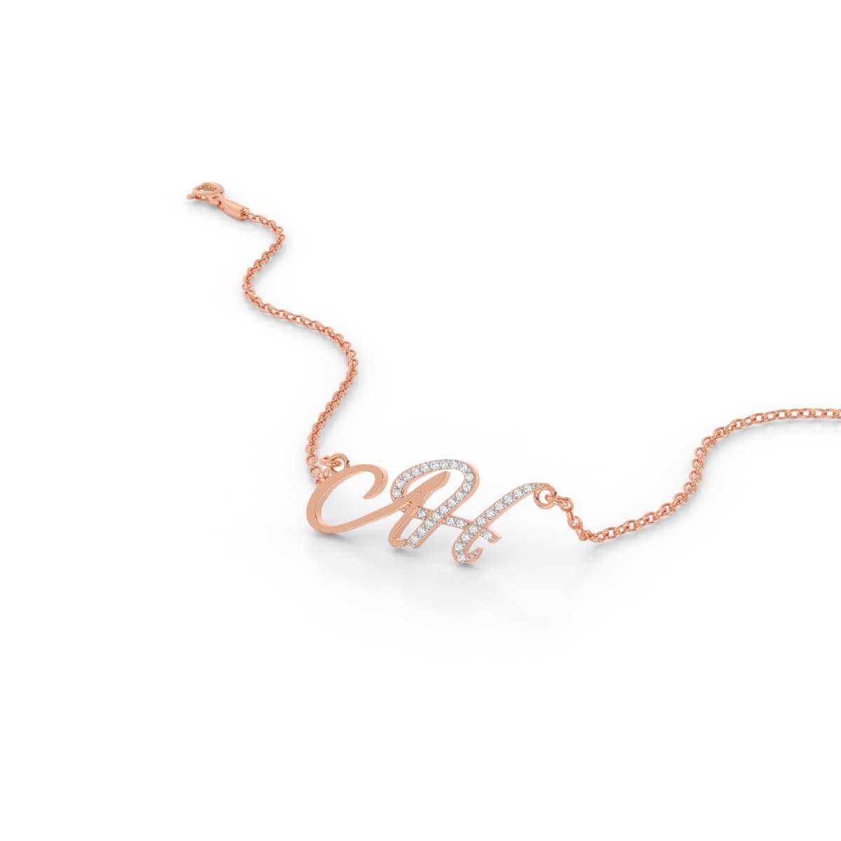 Together In Fate AH Alphabet Gold Pendant