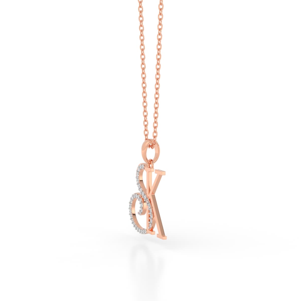 Soulmates Sparkle SK Initial Gold Pendant