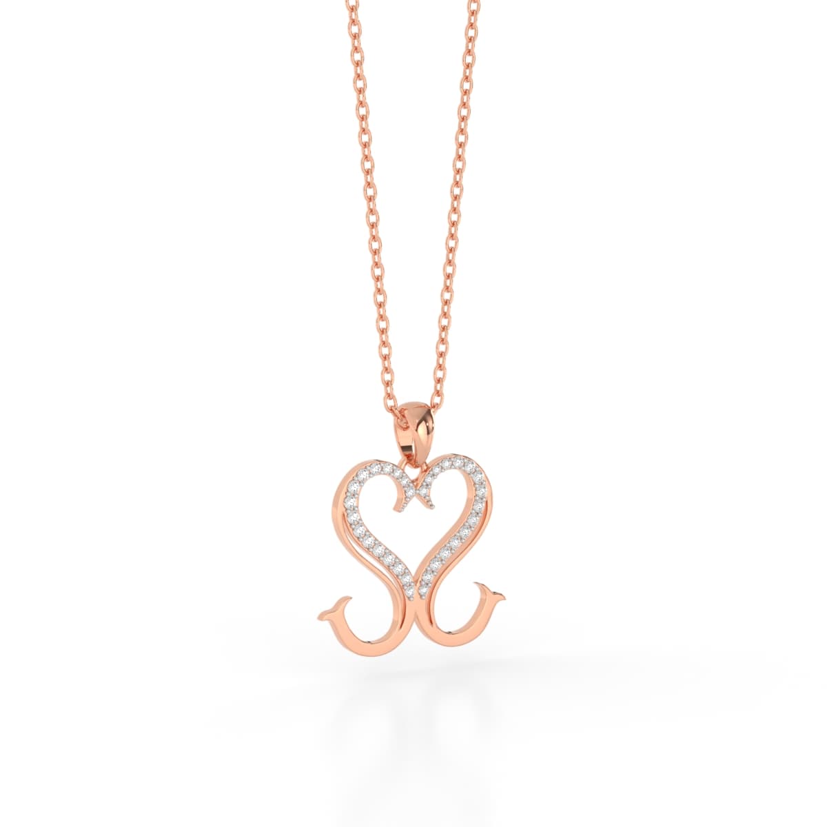 Lovers SS Alphabet Gold Pendant