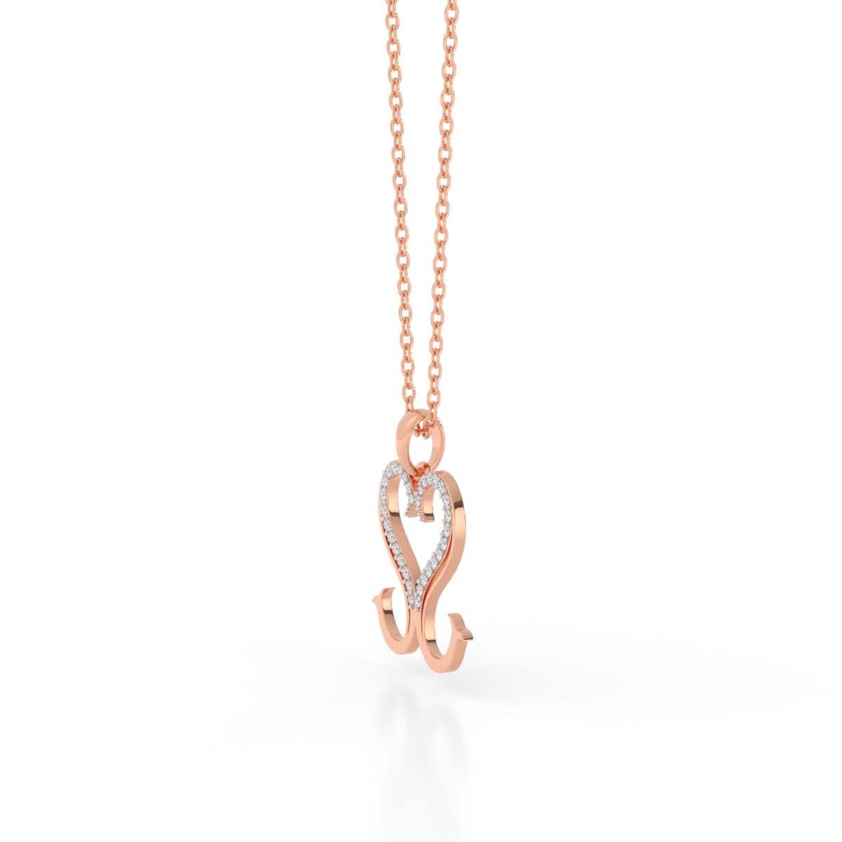 Lovers SS Alphabet Gold Pendant