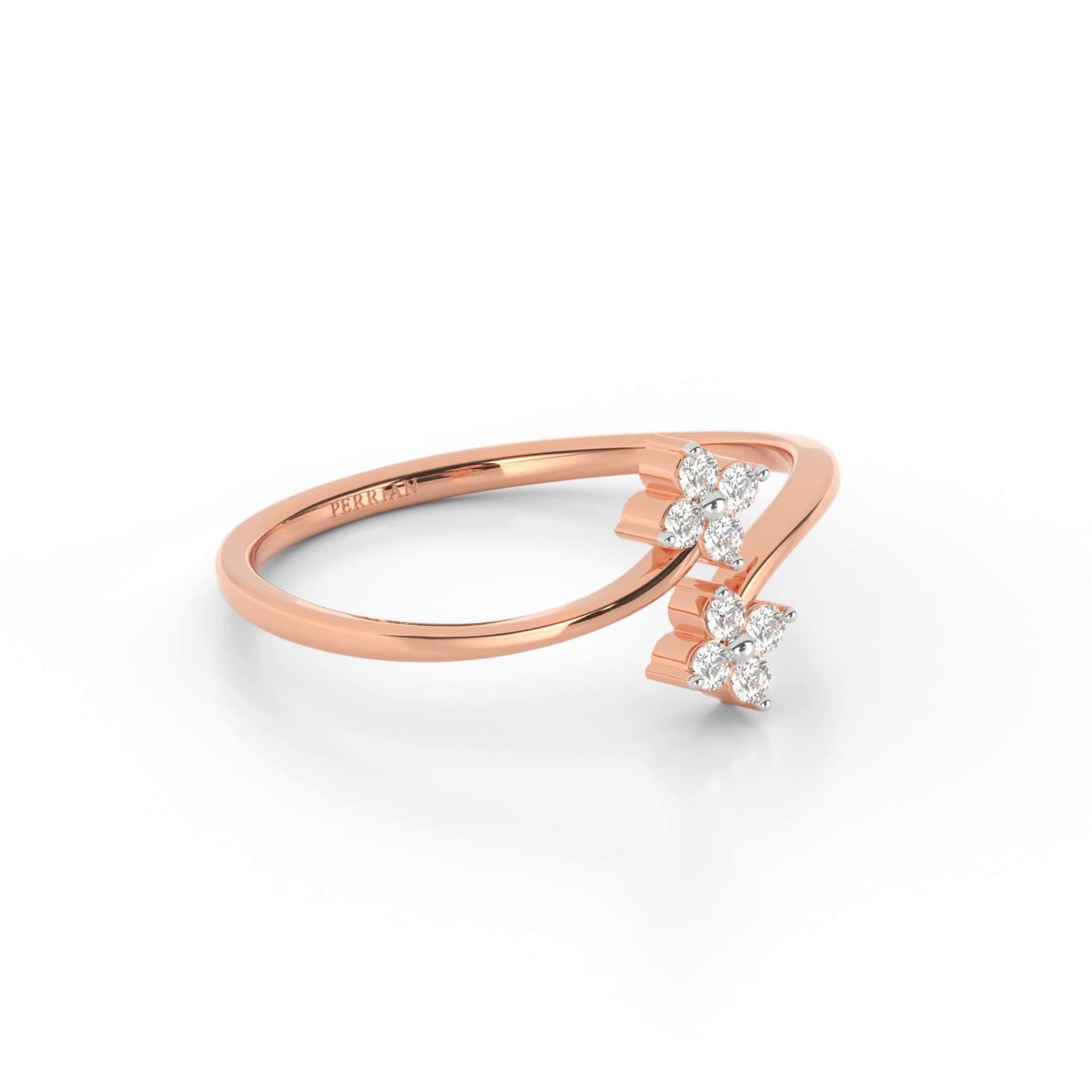 Twin Fleur Diamond Ring