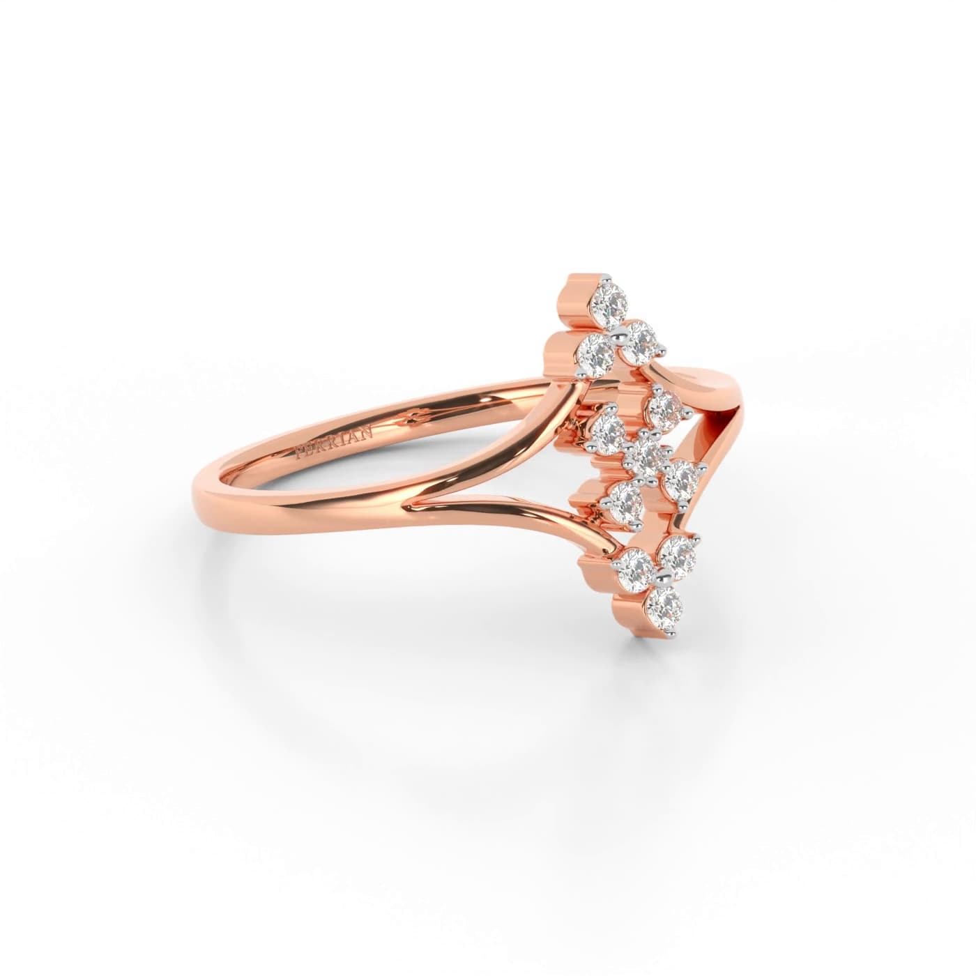 Triplet Fleur Diamond Ring For Women