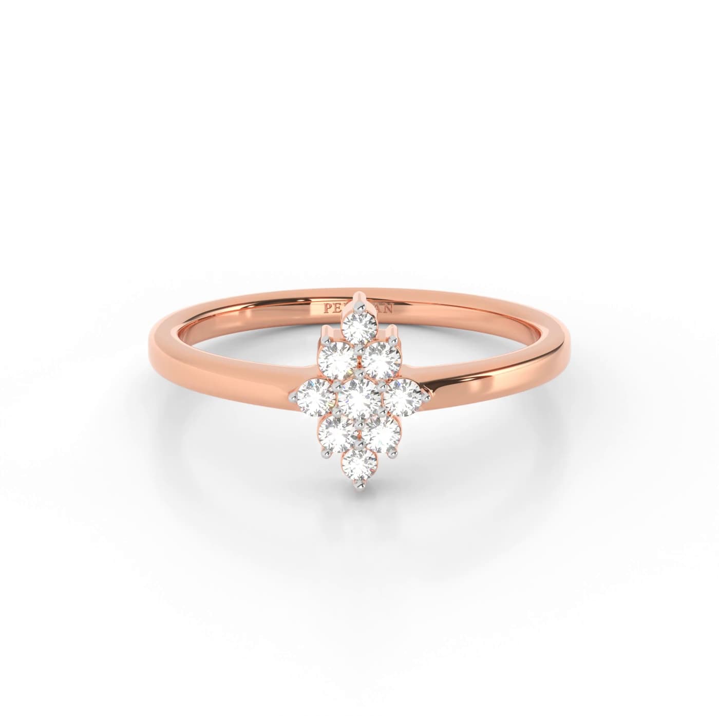 Navya Fleu Cluster Diamond Ring