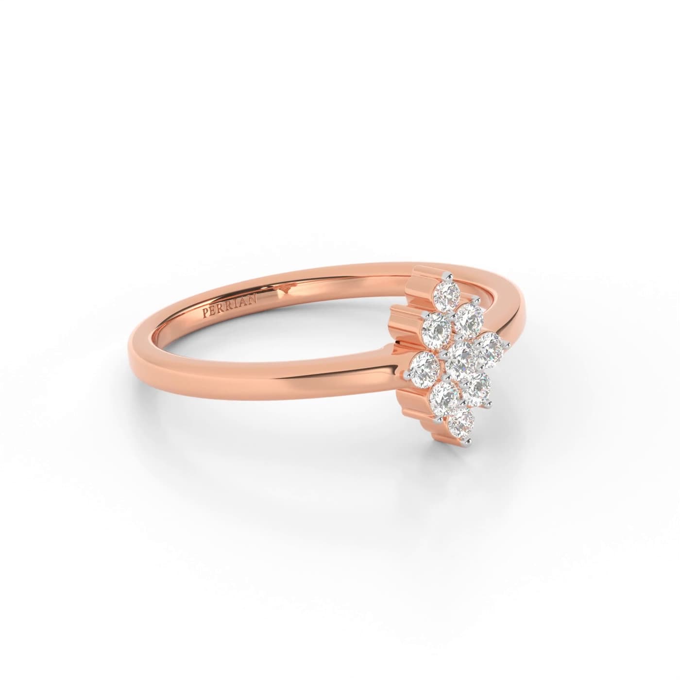 Navya Fleu Cluster Diamond Ring