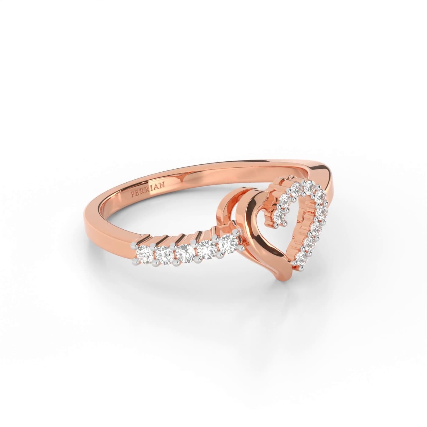 Mary Heart Diamond Ring For Women