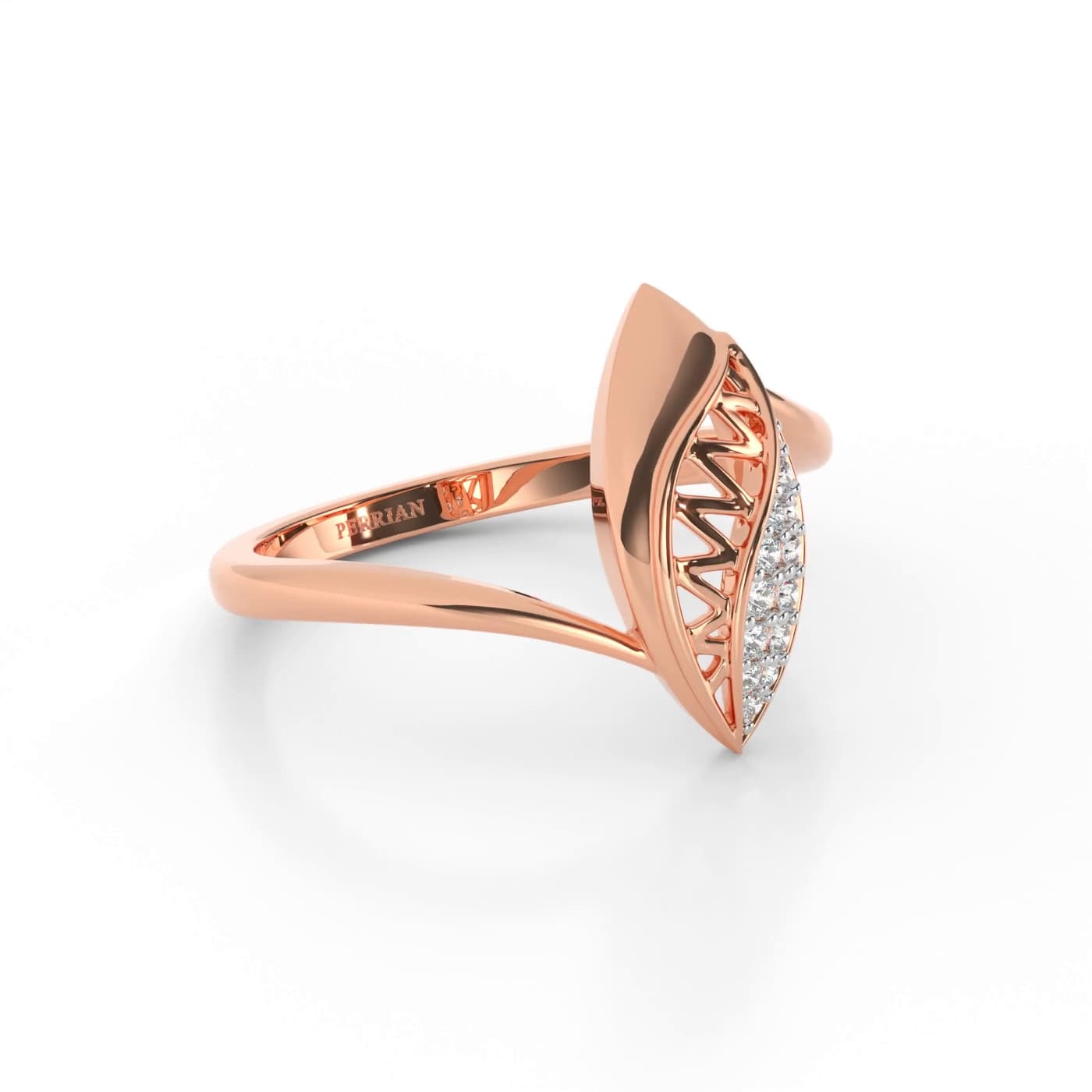 Cluster Petal Diamond Ring