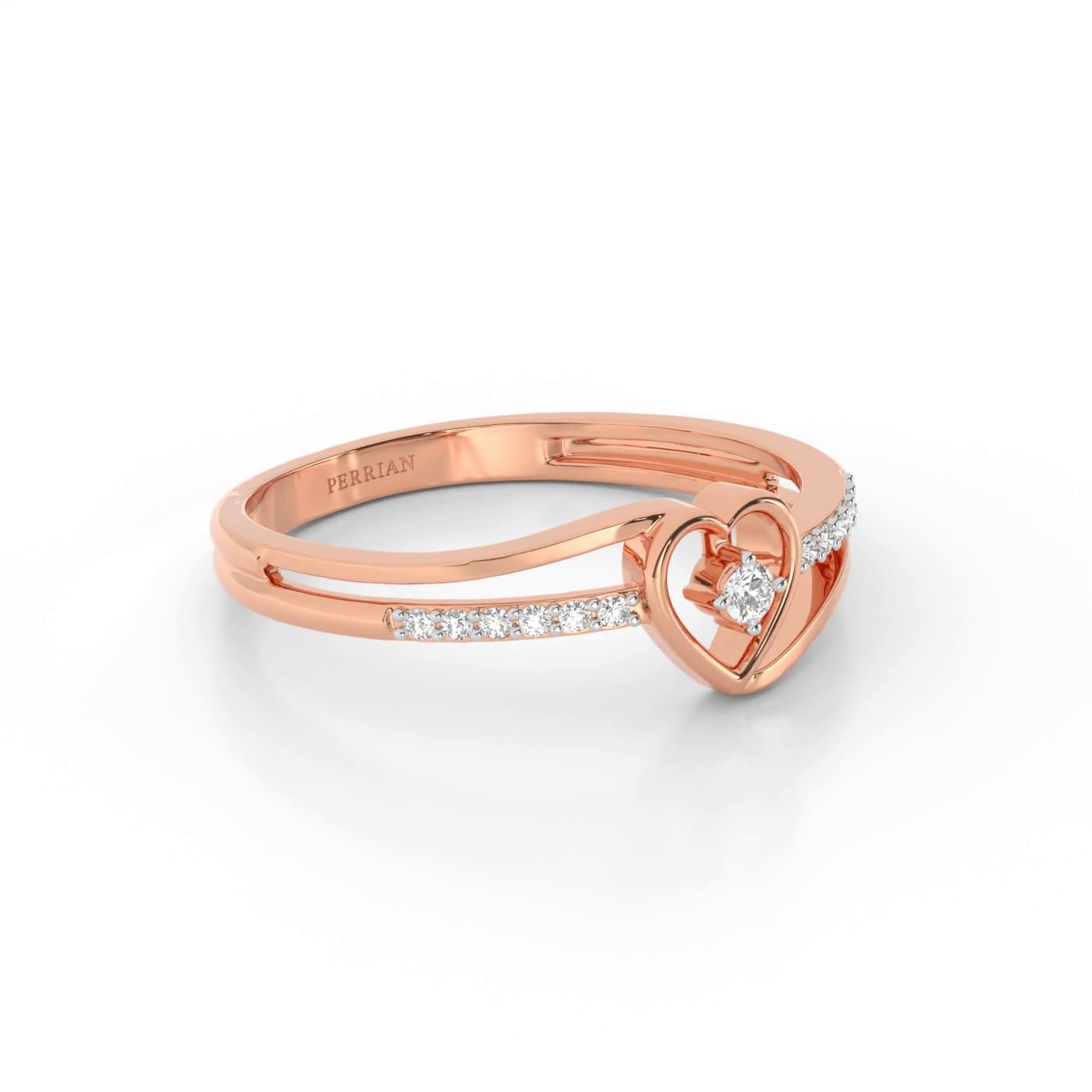 Solitaire Heart Diamond Ring