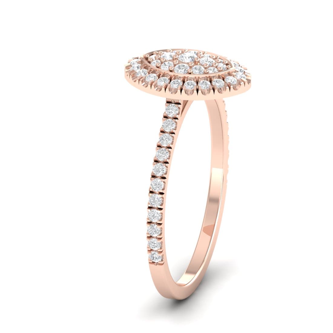 Marquise Cut Cluster Diamond Women Ring