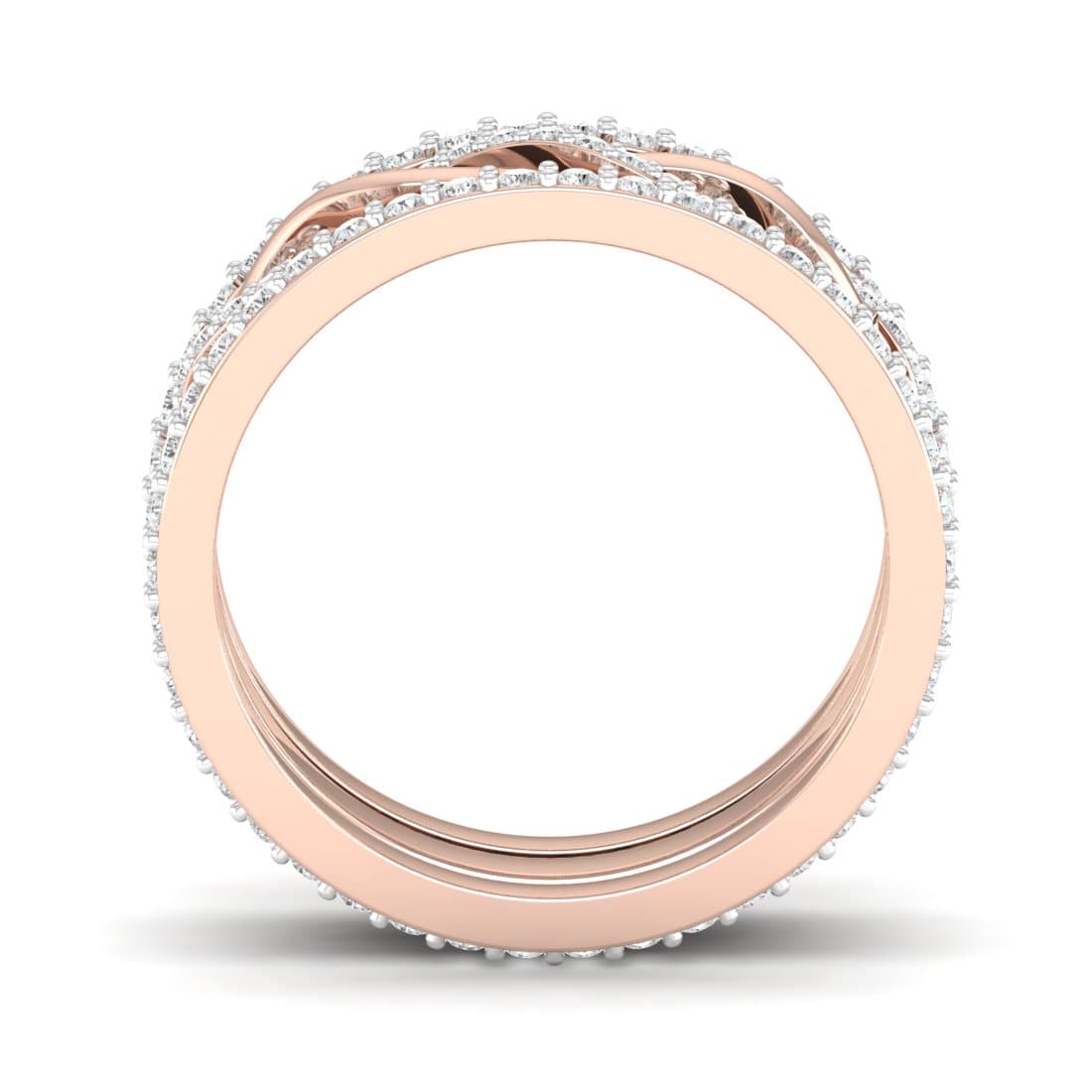 Twisted Layer Round Eternity Ring