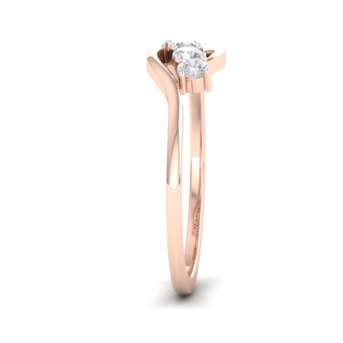 Trio Diamond Twisted Ring