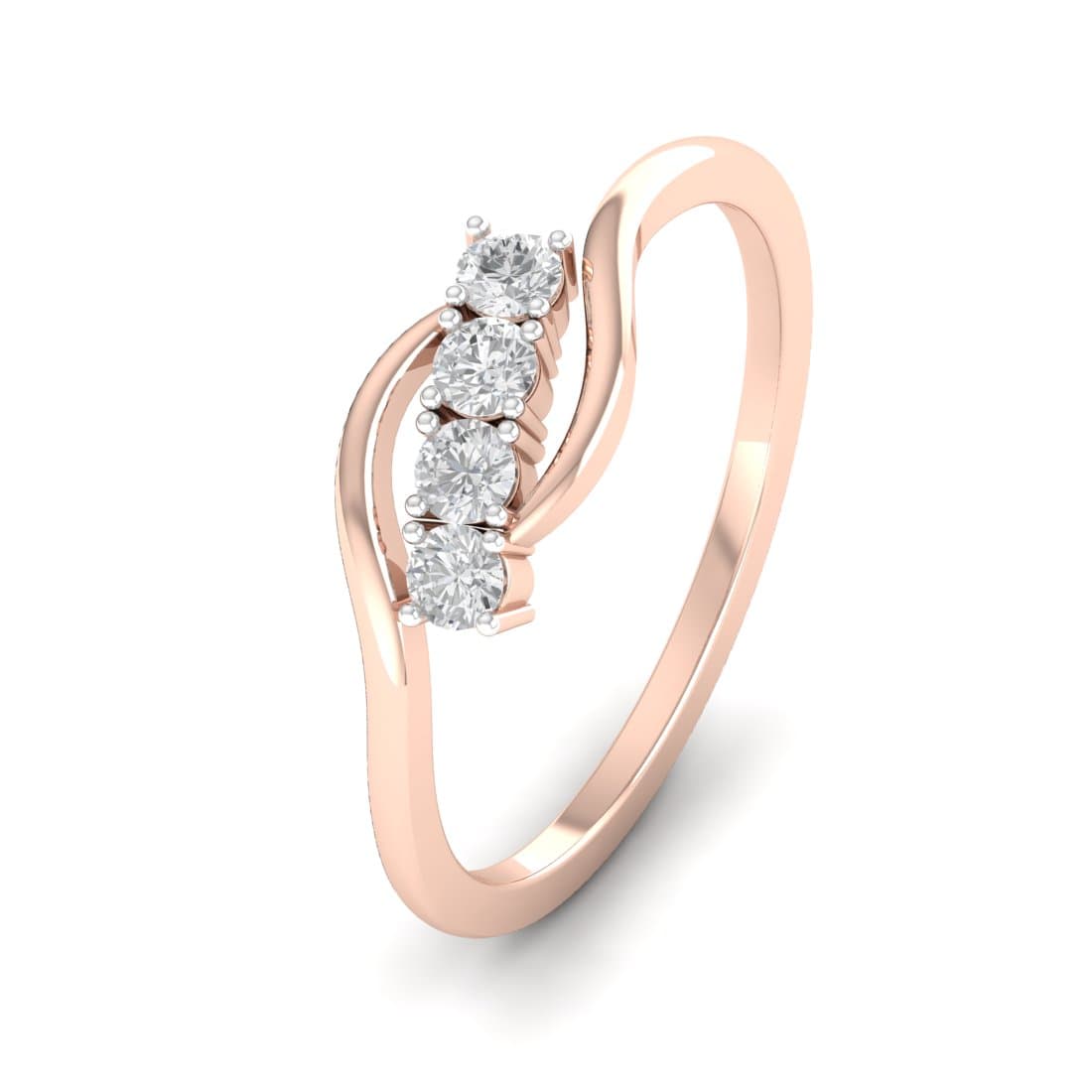 Trio Diamond Twisted Ring