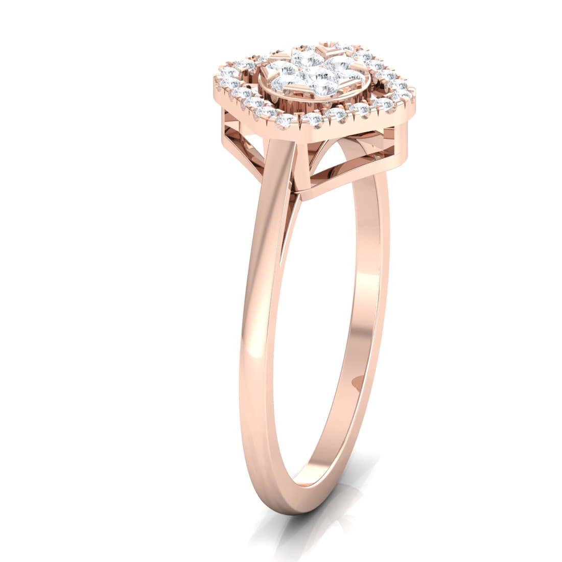 Oaklie Cluster Halo Diamond Ring