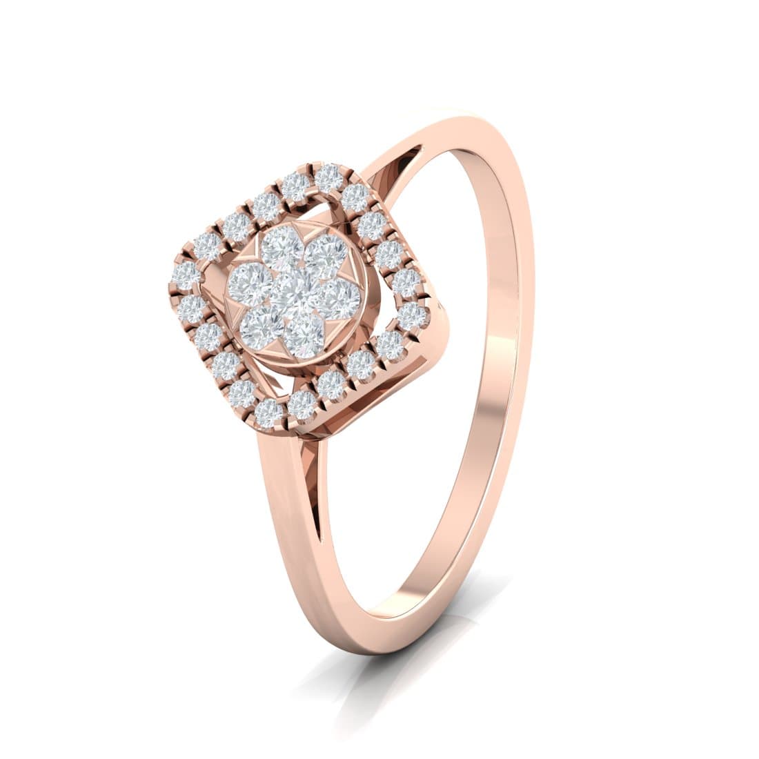 Oaklie Cluster Halo Diamond Ring