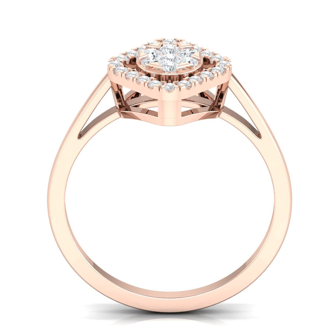 Oaklie Cluster Halo Diamond Ring