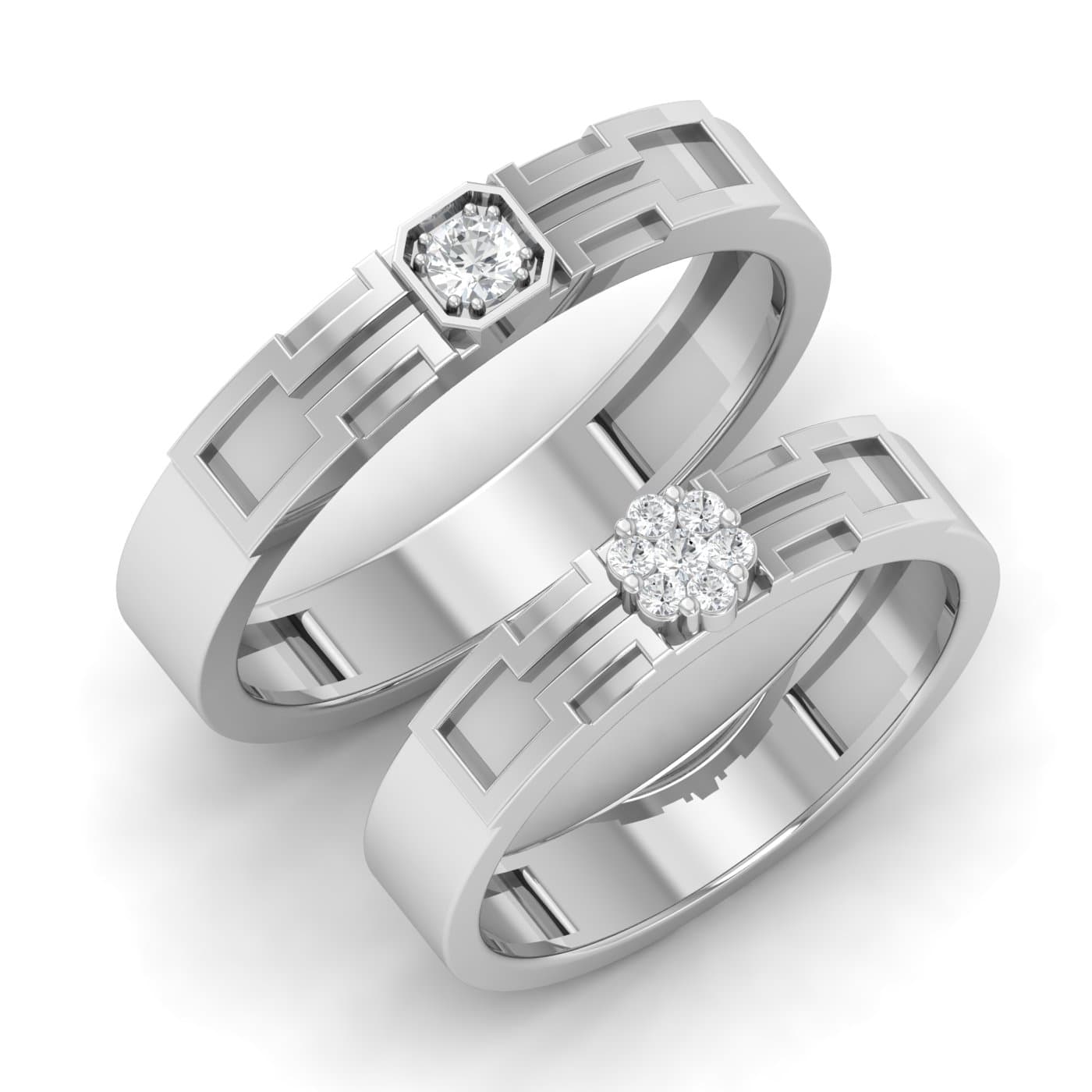 Xavier Modern Design Couple Rings
