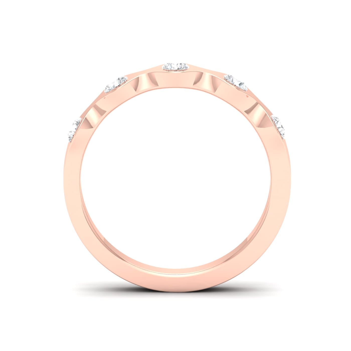 Cinco Diamond Couple Wedding Band