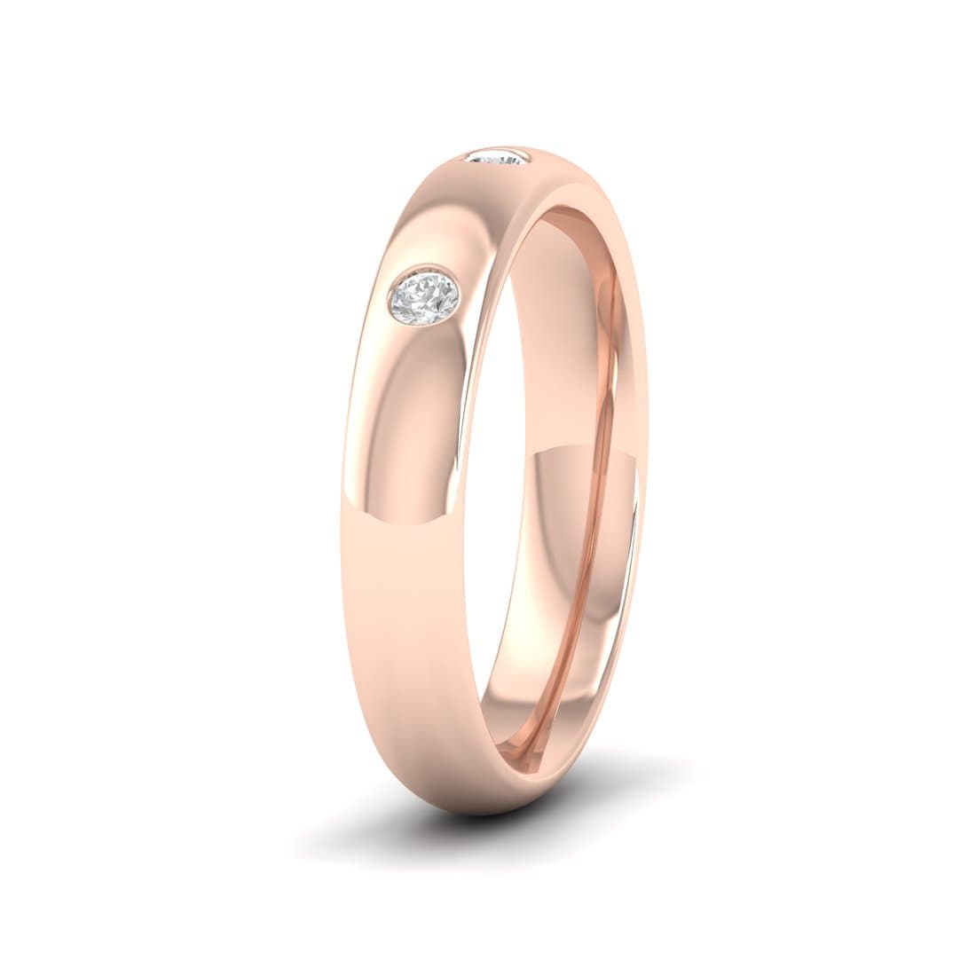 Three Stone Diamond Wedding Band