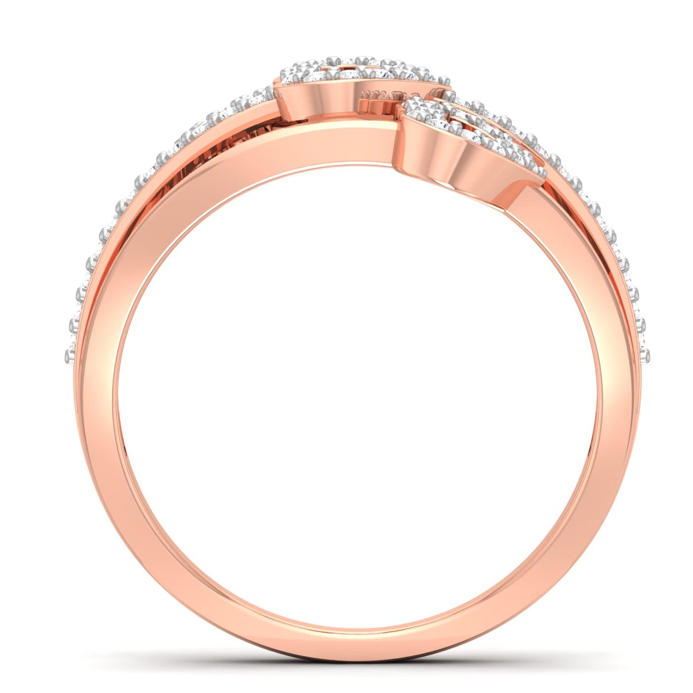 Trio Heart Couple Diamond Ring