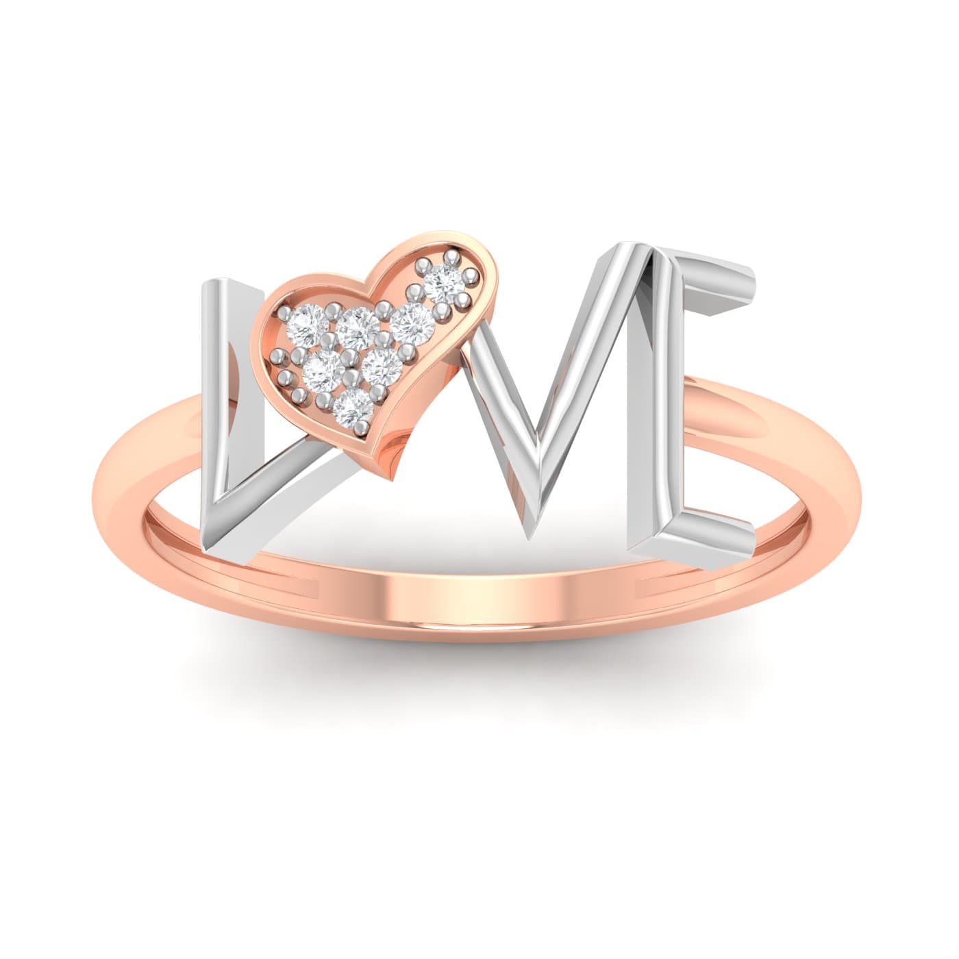 Love Initial Wedding Ring
