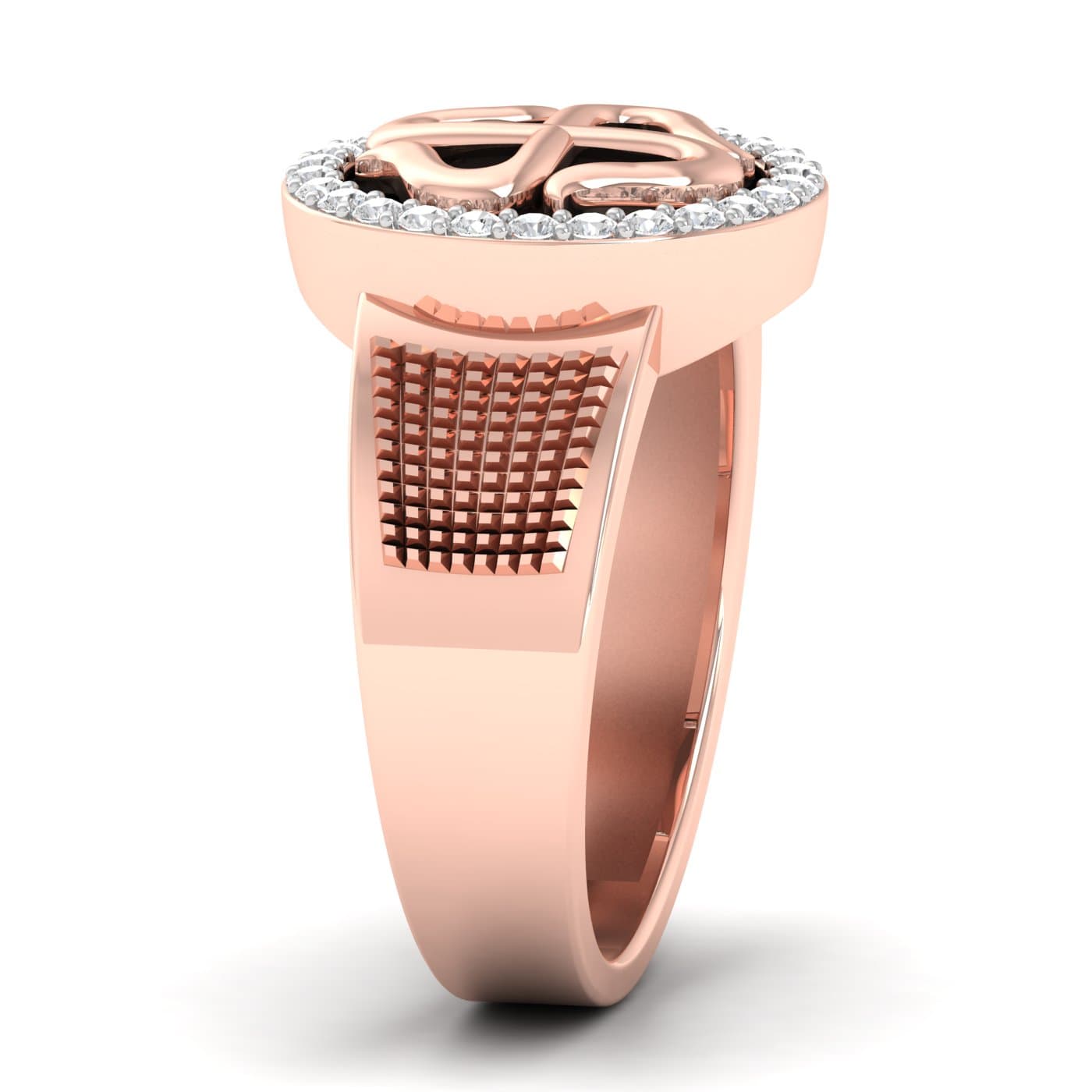 Swastik Mens Diamond Ring
